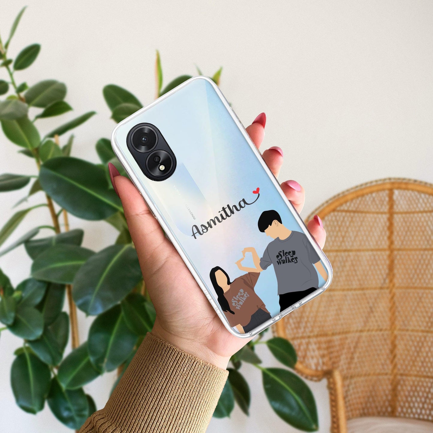 Dreamy Duo Customize Transparent Silicon Case For Oppo