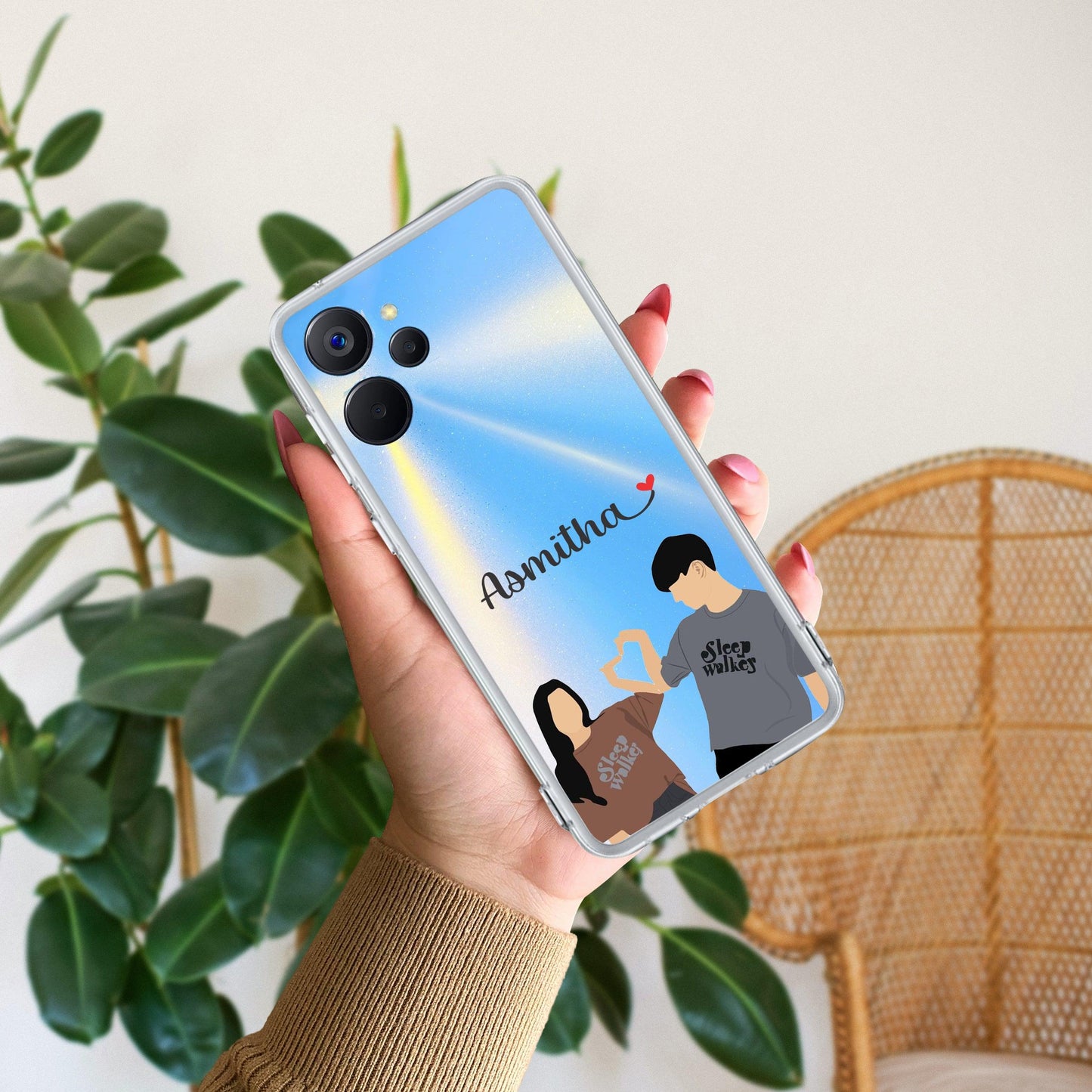 Dreamy Duo Customize Transparent Silicon Case For Realme/Narzo - ShopOnCliQ