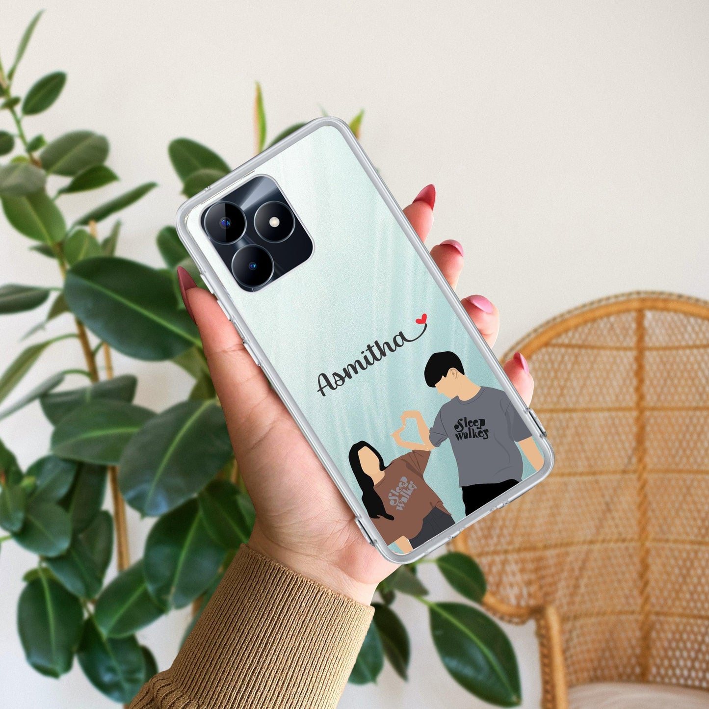 Dreamy Duo Customize Transparent Silicon Case For Realme/Narzo - ShopOnCliQ