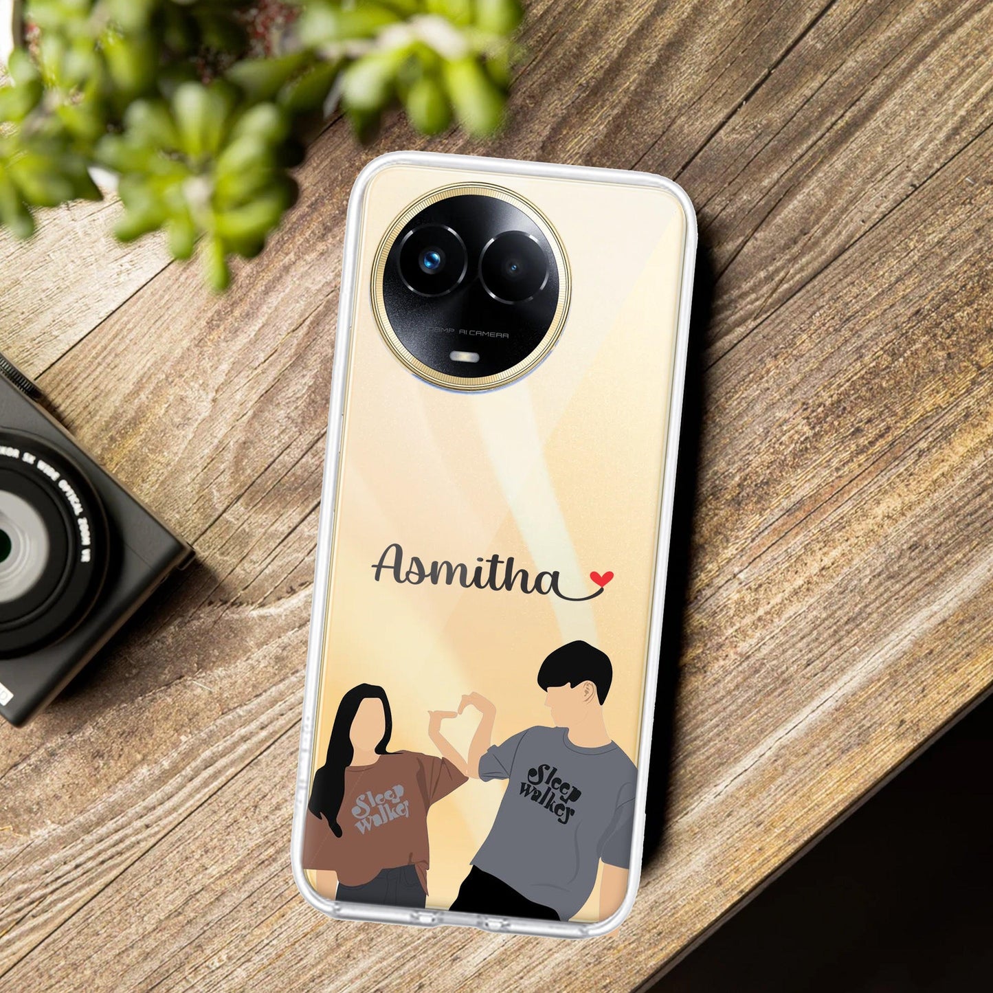 Dreamy Duo Customize Transparent Silicon Case For Realme/Narzo - ShopOnCliQ