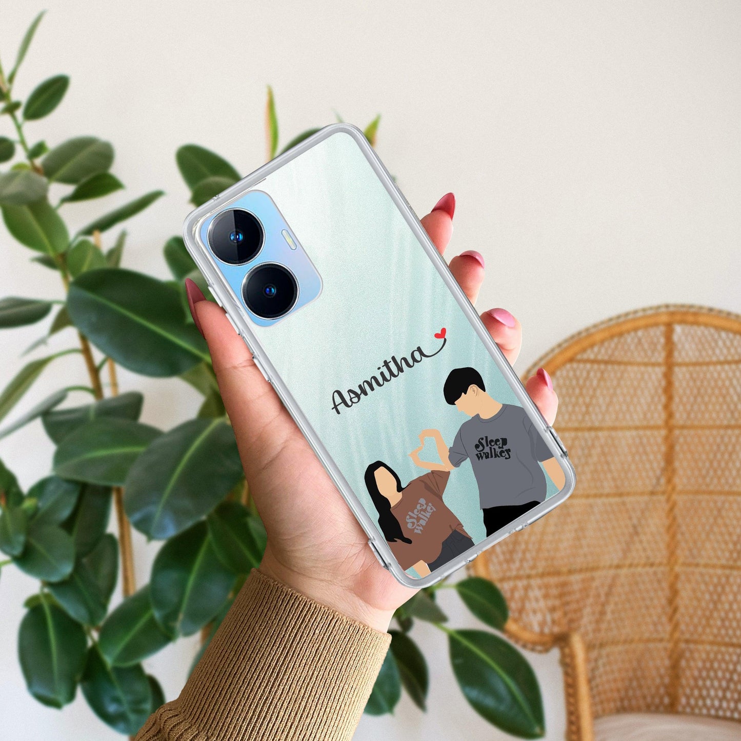 Dreamy Duo Customize Transparent Silicon Case For Realme/Narzo - ShopOnCliQ