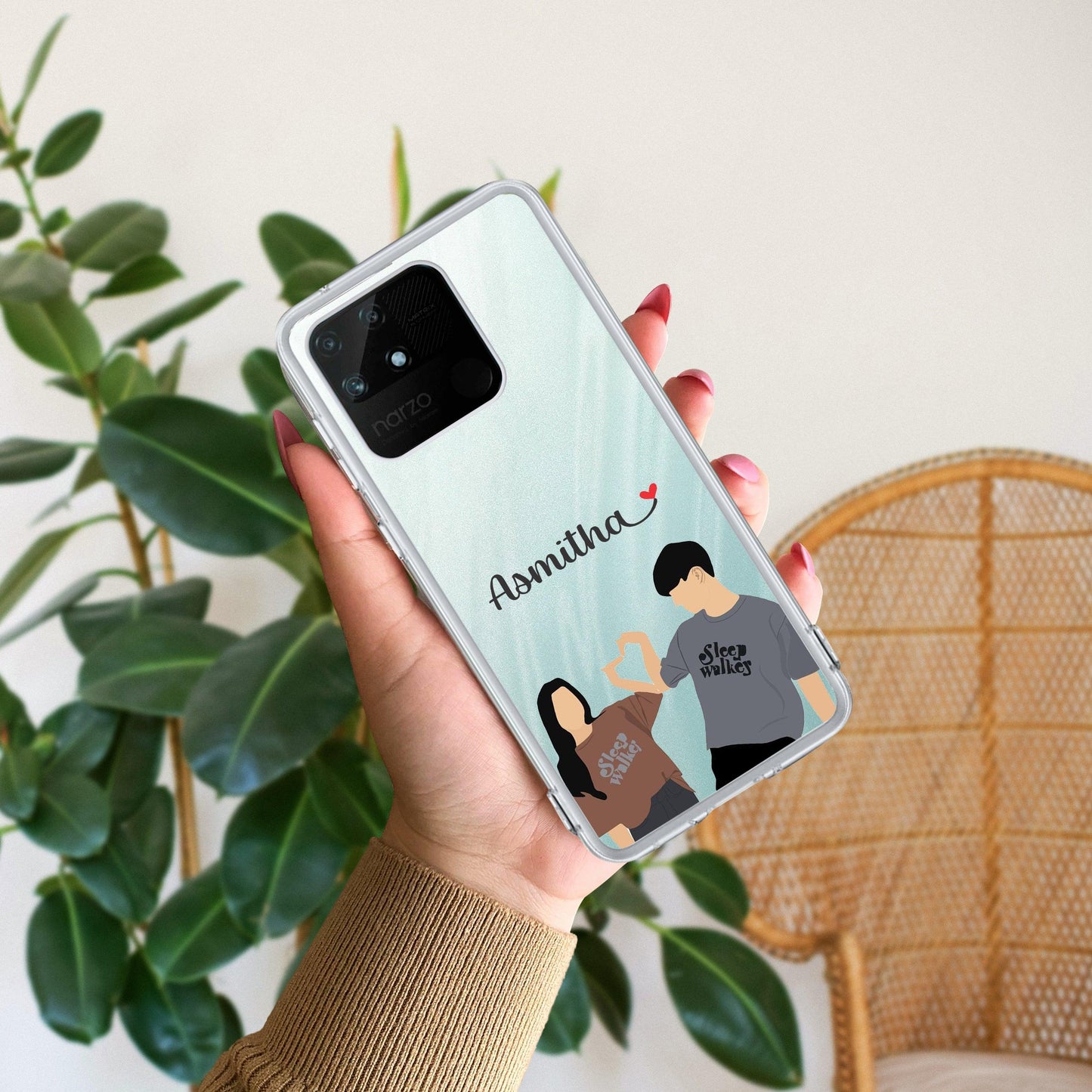 Dreamy Duo Customize Transparent Silicon Case For Realme/Narzo - ShopOnCliQ