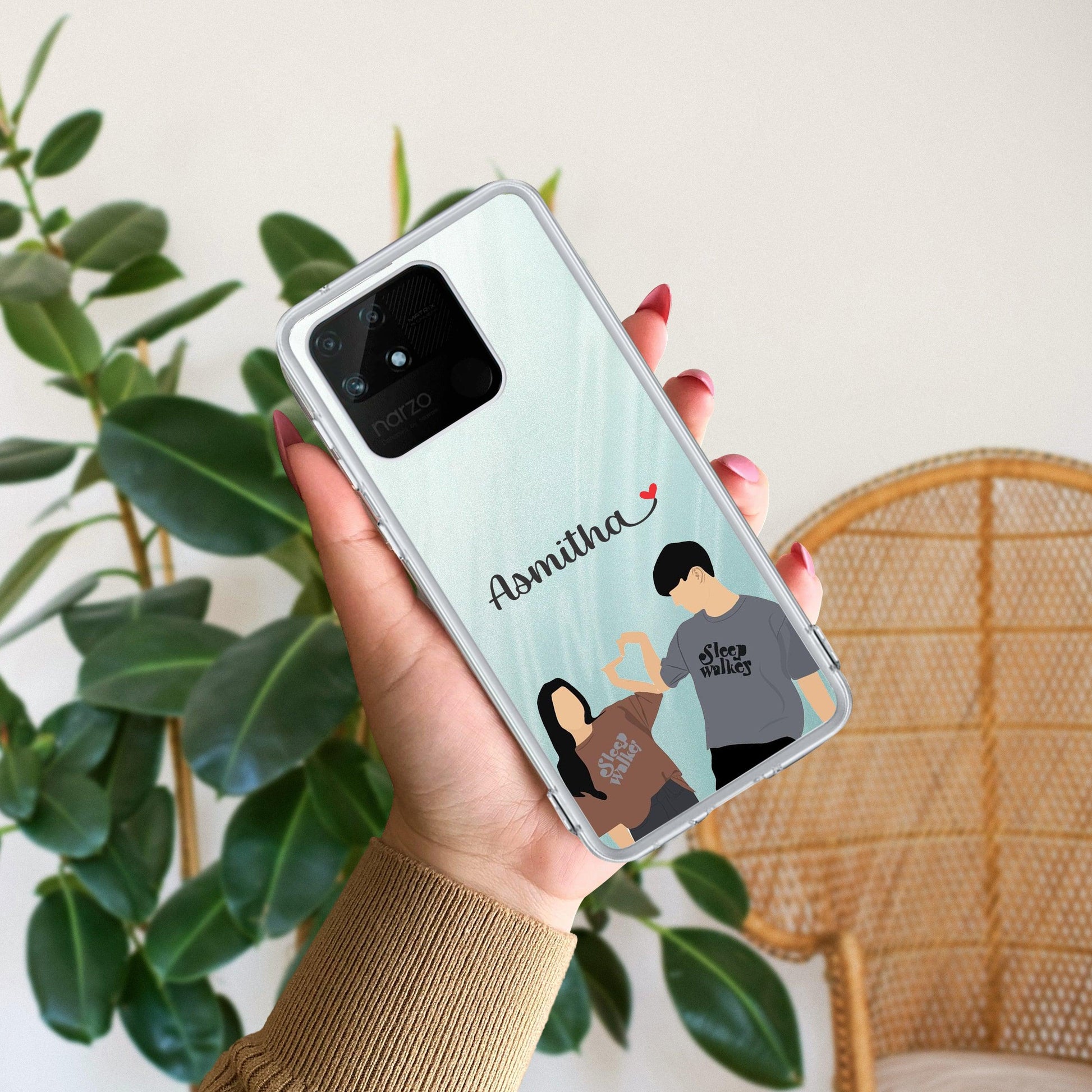 Dreamy Duo Customize Transparent Silicon Case For Realme/Narzo - ShopOnCliQ