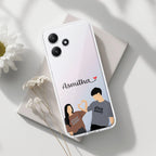 Dreamy Duo Customize Transparent Silicon Case For Redmi Note 12 4G