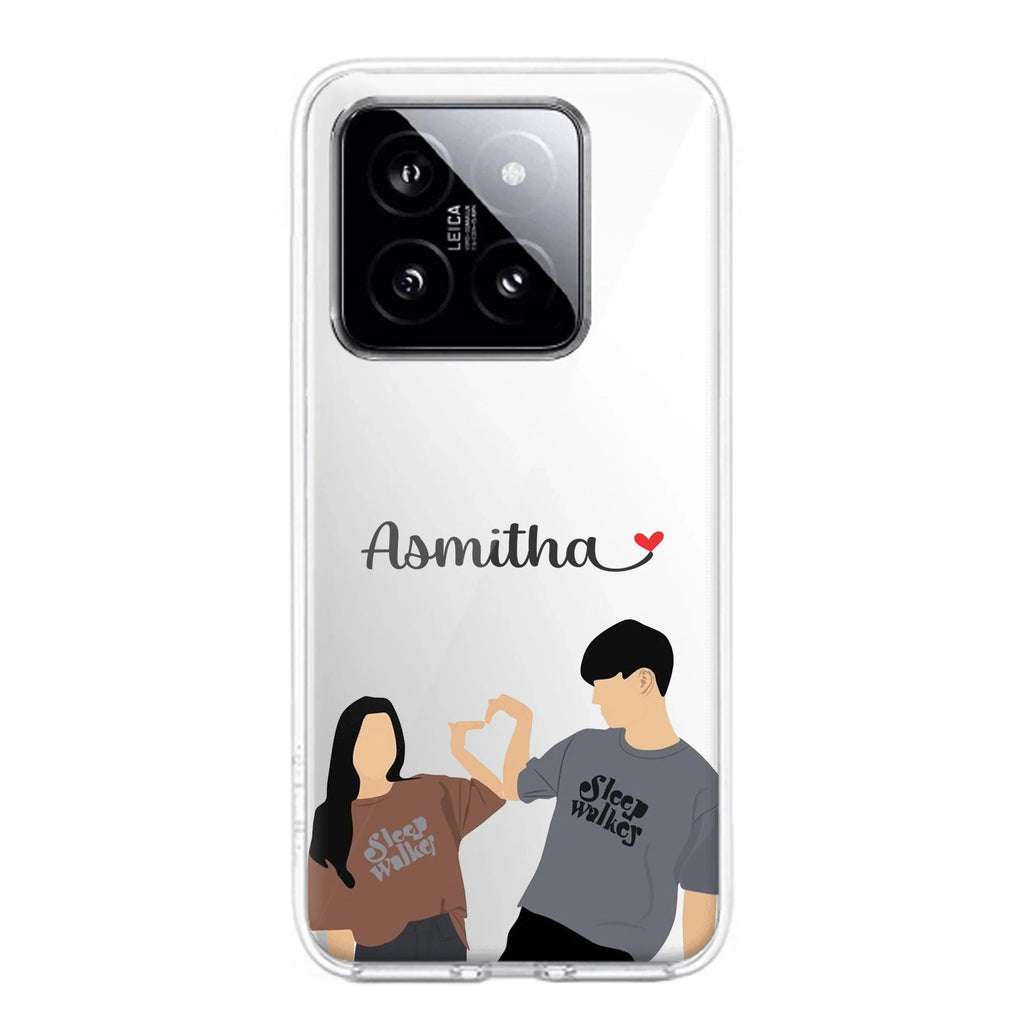 Dreamy Duo Customize Transparent Silicon Case For Xiaomi 14 5G