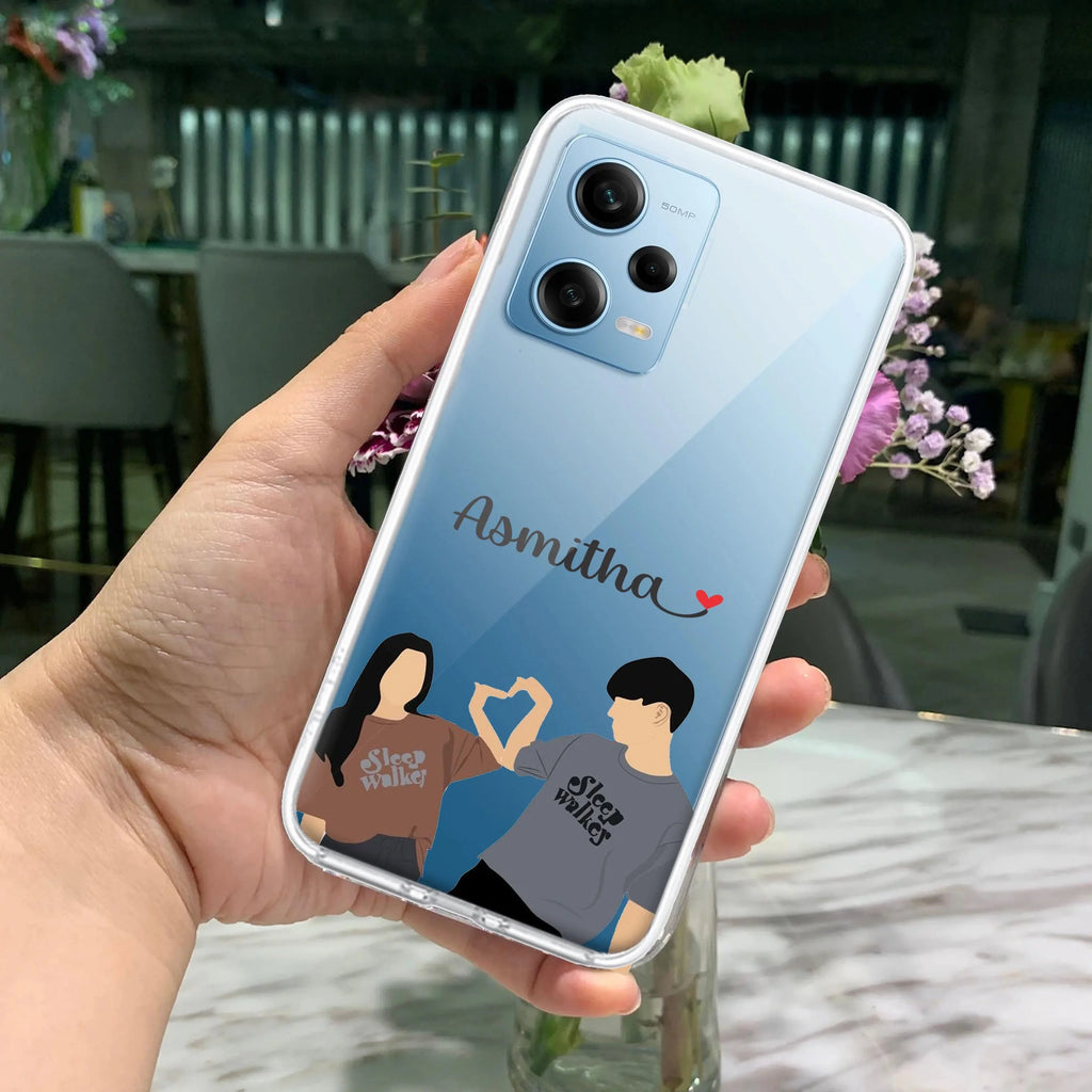 Dreamy Duo Customize Transparent Silicon Case For Redmi Note 11