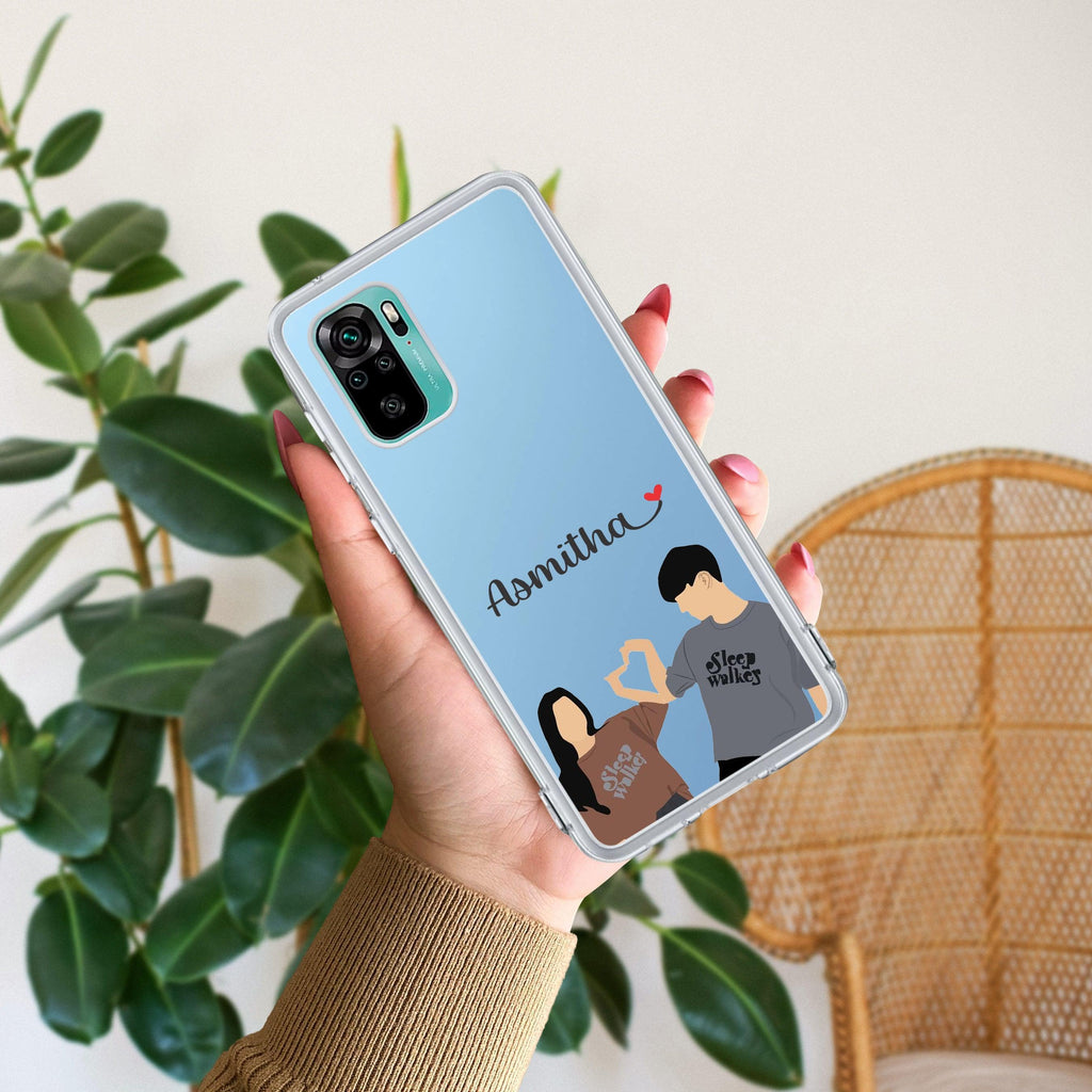 Dreamy Duo Customize Transparent Silicon Case For Redmi Note 13 Pro 5G