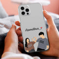 Dreamy Duo Customize Anti Yellow Clear Case For iPhone 13 Pro Max
