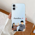 Dreamy Duo Customize Anti Yellow Clear Case For iPhone 16