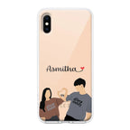Dreamy Duo Customize Transparent Silicon Case For iPhone