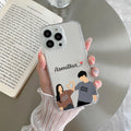 Dreamy Duo Customize Anti Yellow Clear Case For iPhone 16 Pro
