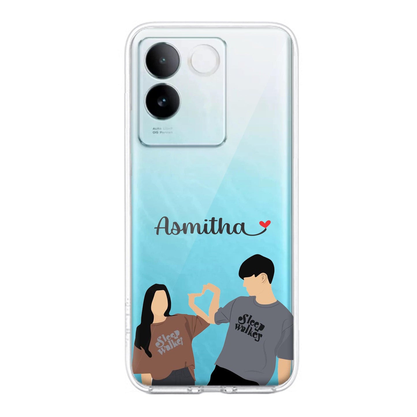 Dreamy Duo Customize Transparent Silicon Case For iQOO ShopOnCliQ