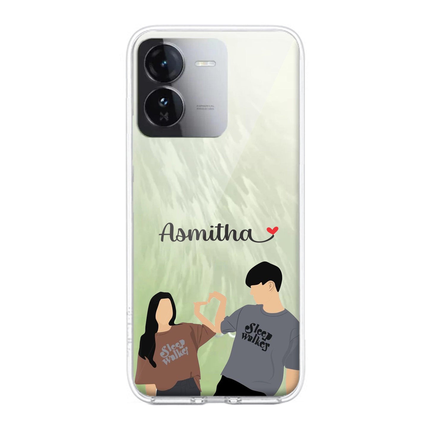 Dreamy Duo Customize Transparent Silicon Case For iQOO ShopOnCliQ