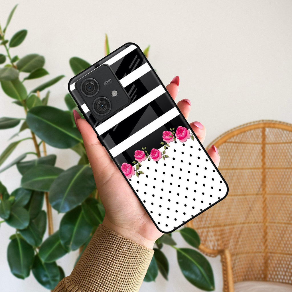 Elegant Rose Parad Glossy Metal Case Cover For Motorola - ShopOnCliQ