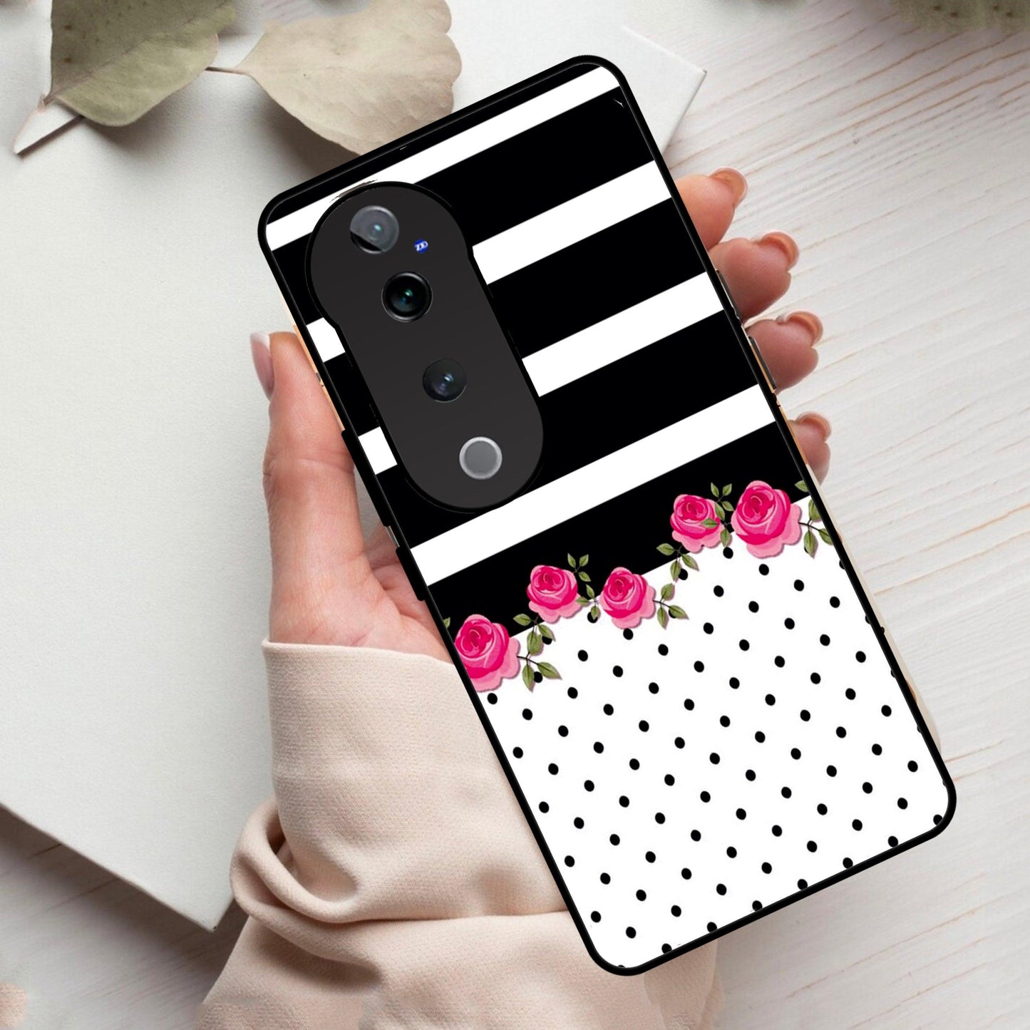 Elegant Rose Parad Glossy Metal Case Cover For Vivo