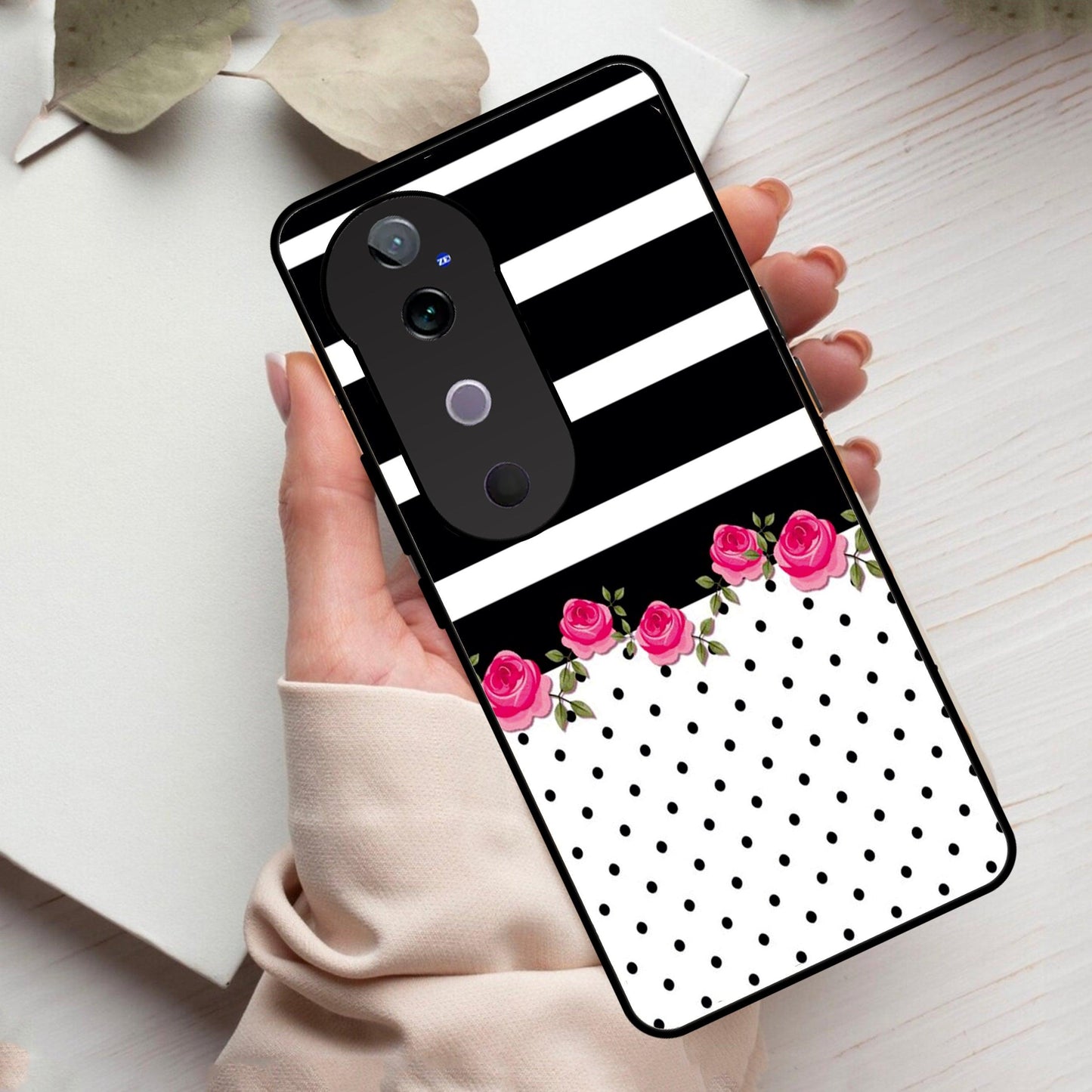 Elegant Rose Parad Glossy Metal Case Cover For Vivo