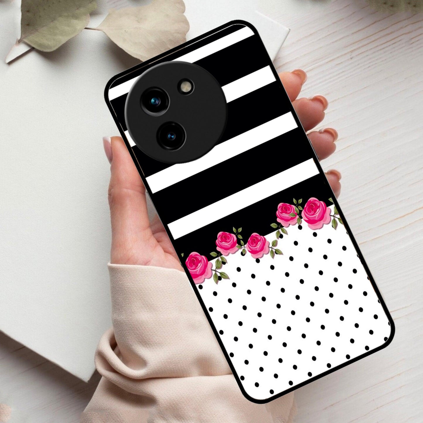 Elegant Rose Parad Glossy Metal Case Cover For Vivo