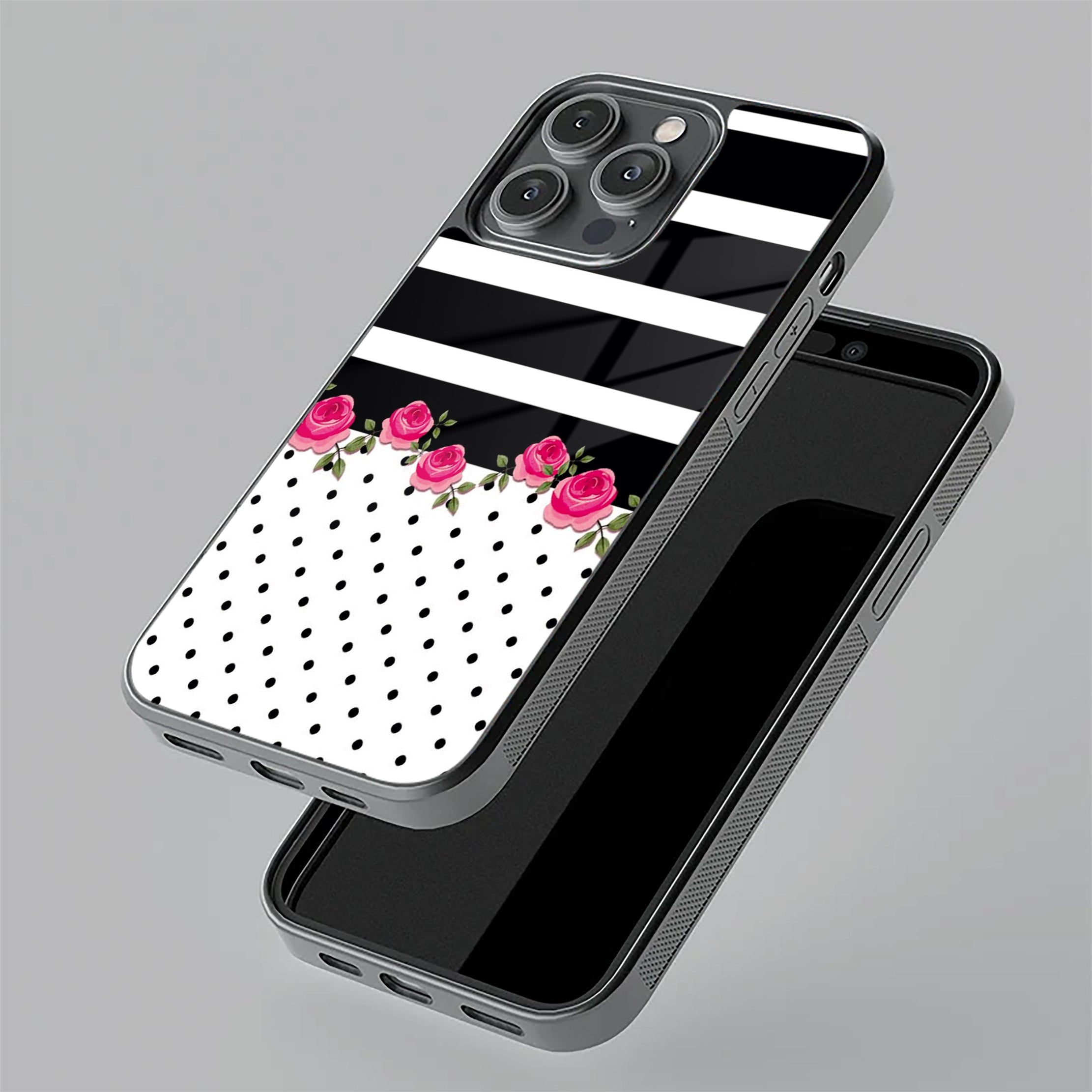 Elegant Rose Parad Glass Case Cover For Redmi Note 13 Pro Plus 5G