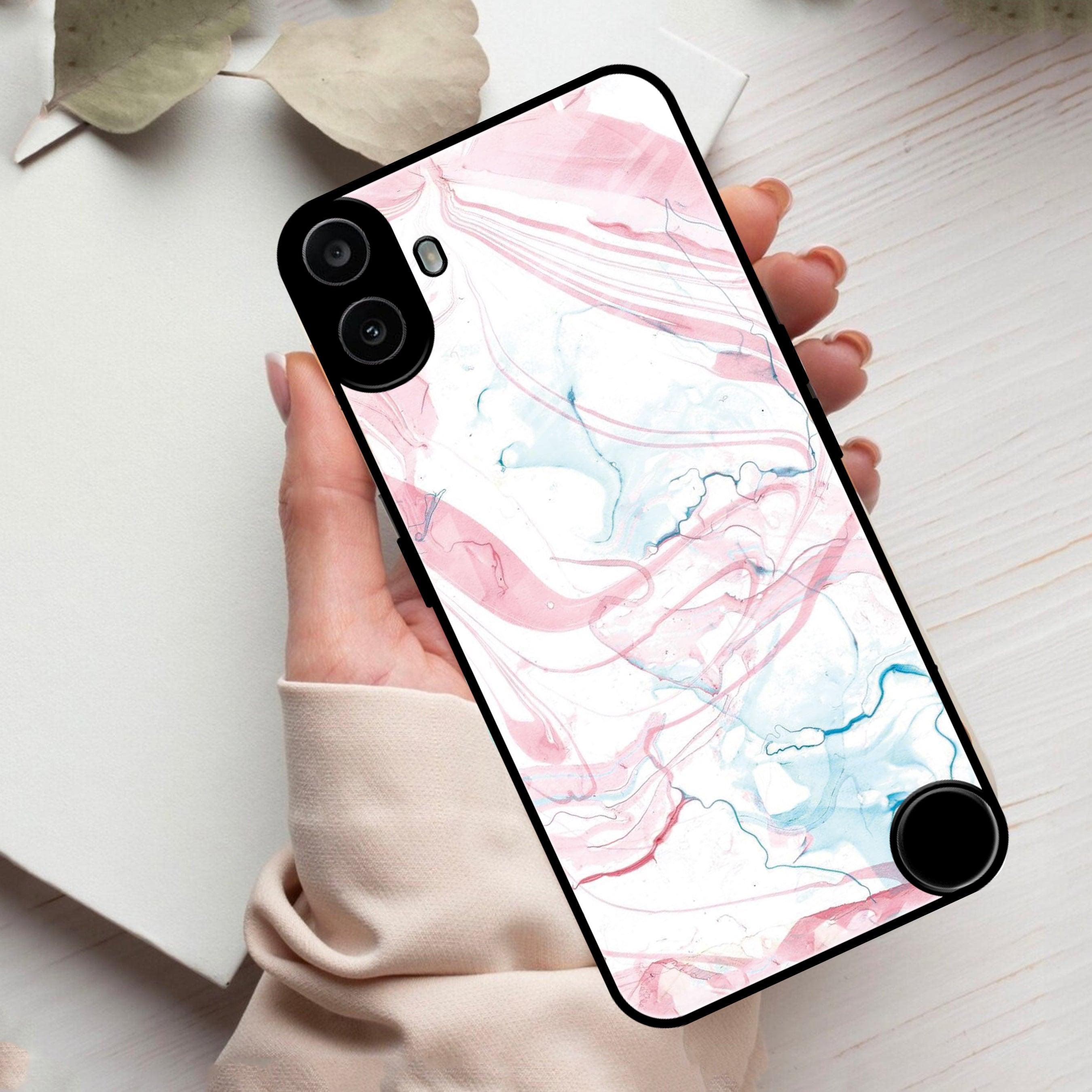 Fashion Marble Texture Glossy Metal Case Cover For Nothing - ShopOnCliQ