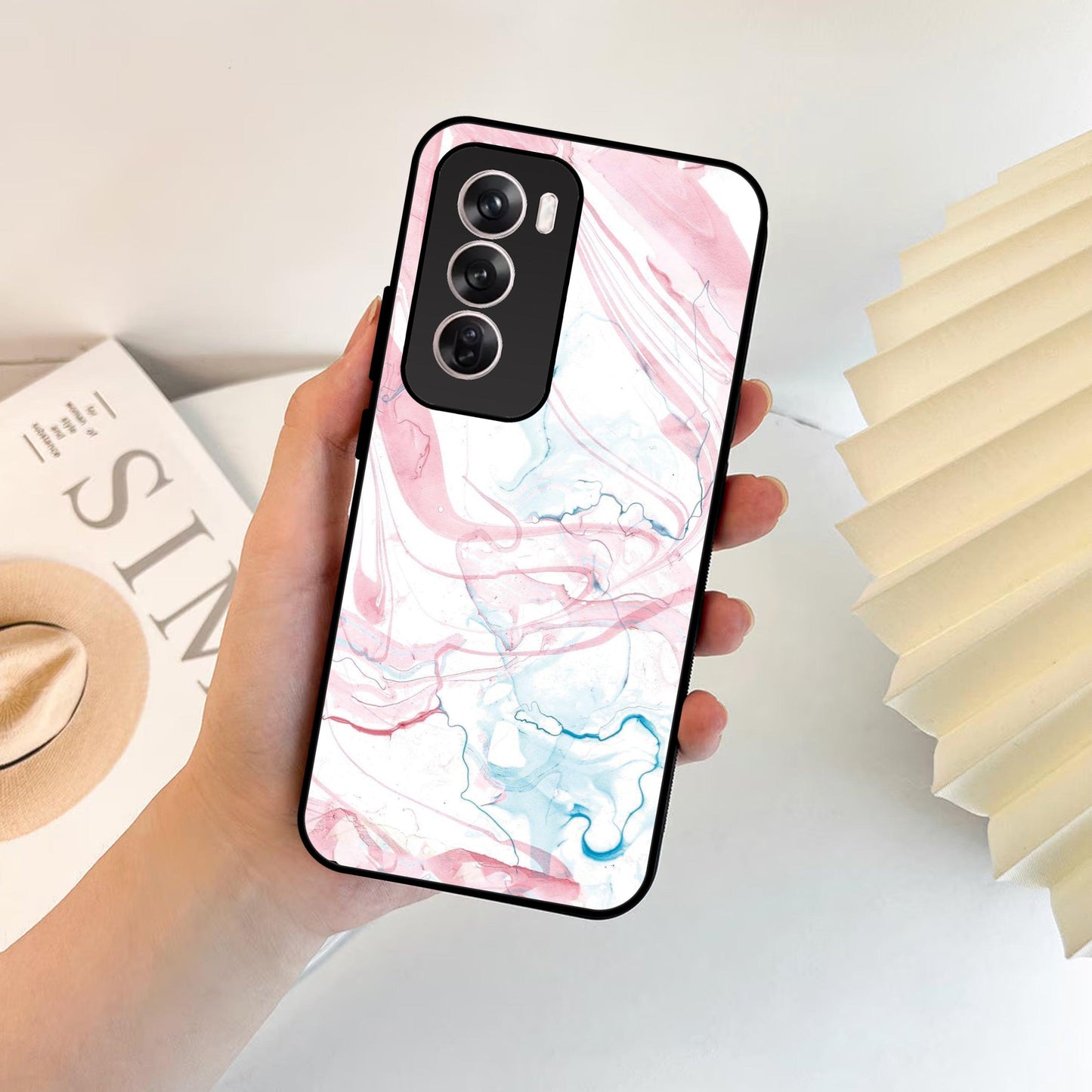 Fashion Marble Texture Glossy Metal Case Cover For Oppo - ShopOnCliQ