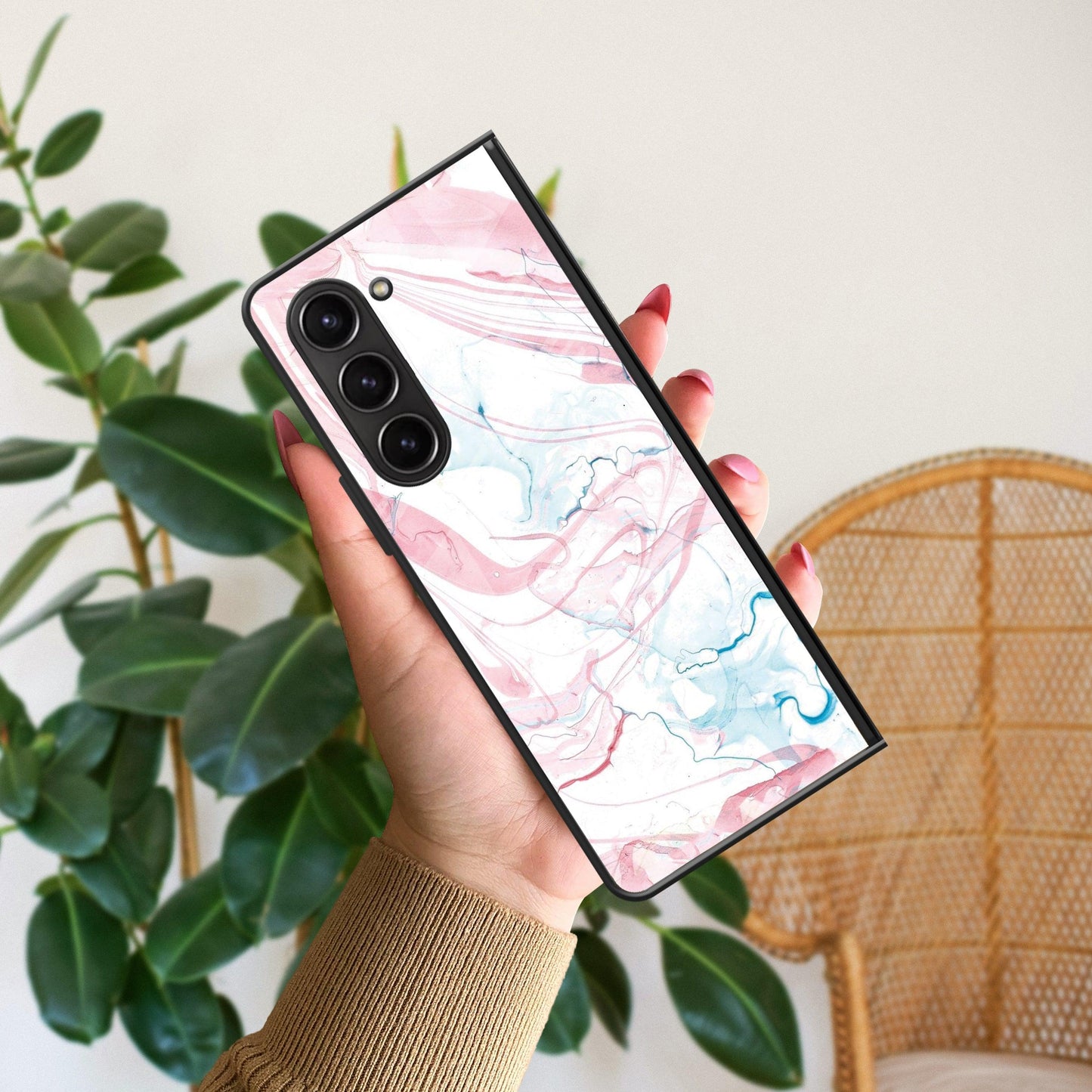 Fashion Marble Texture Glossy Metal Case Cover For Samsung