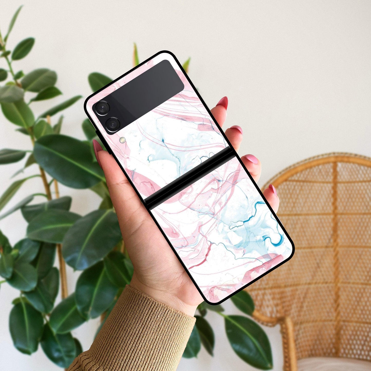 Fashion Marble Texture Glossy Metal Case Cover For Samsung