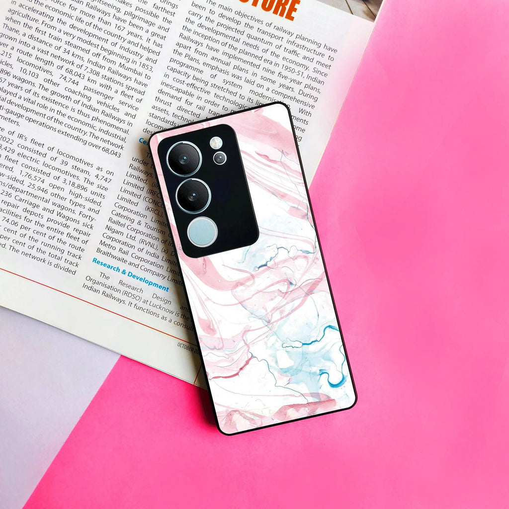 Fashion Marble Texture Glossy Metal Case Cover For Vivo - ShopOnCliQ