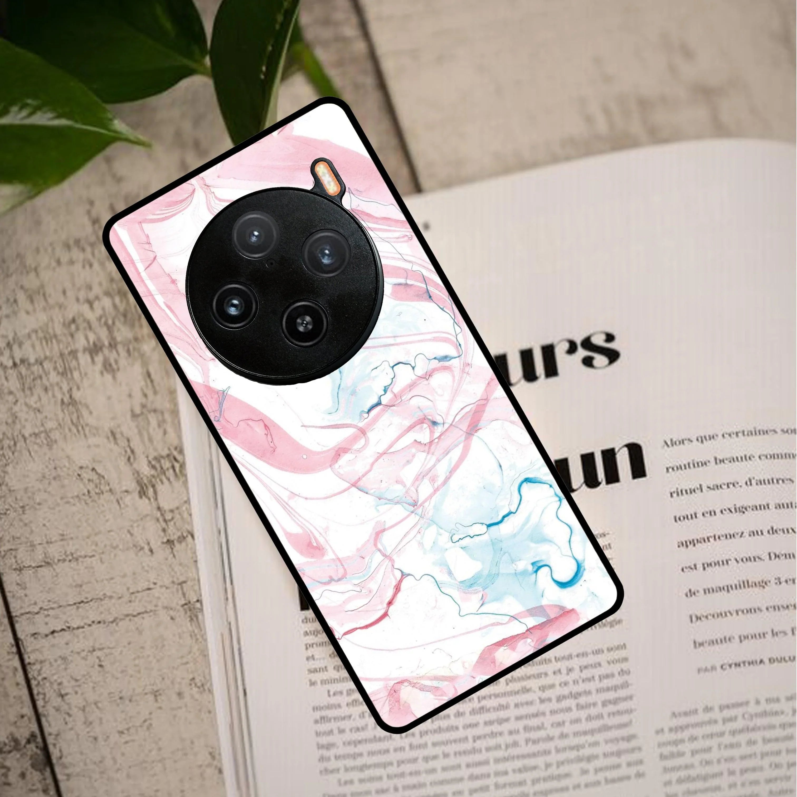 Fashion Marble Texture Glossy Metal Case Cover For Vivo - ShopOnCliQ
