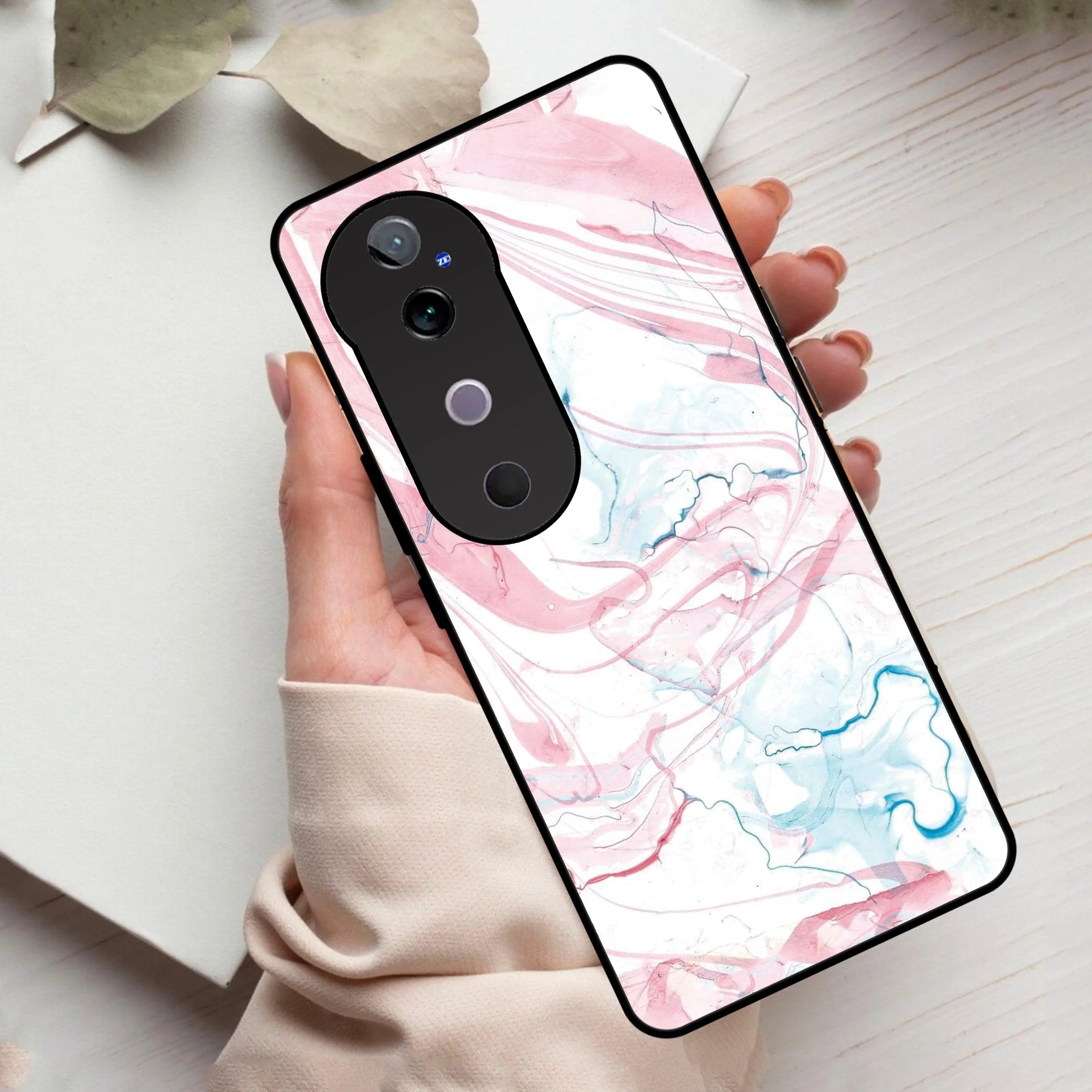 Fashion Marble Texture Glossy Metal Case Cover For Vivo - ShopOnCliQ