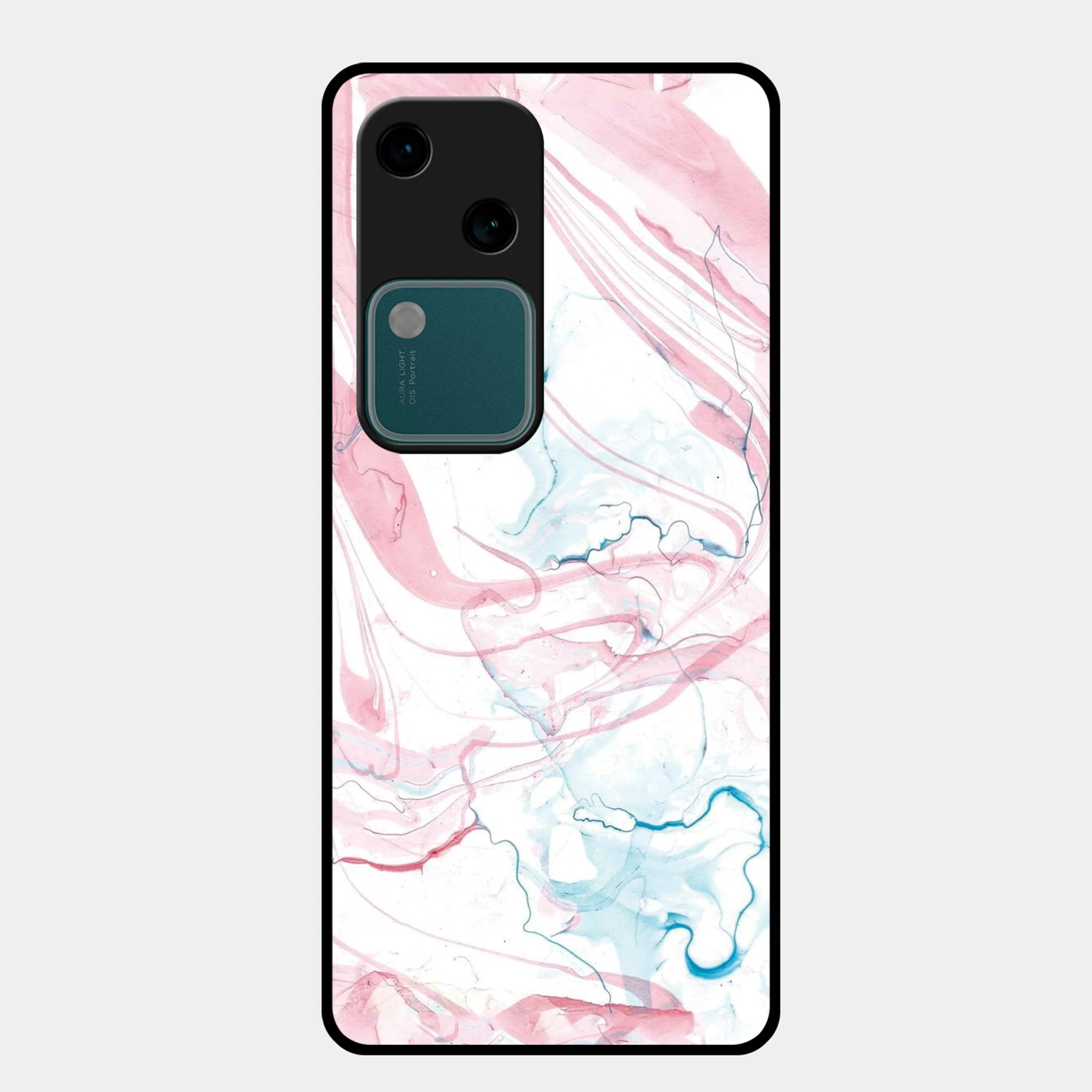 Fashion Marble Texture Glossy Metal Case Cover For Vivo - ShopOnCliQ