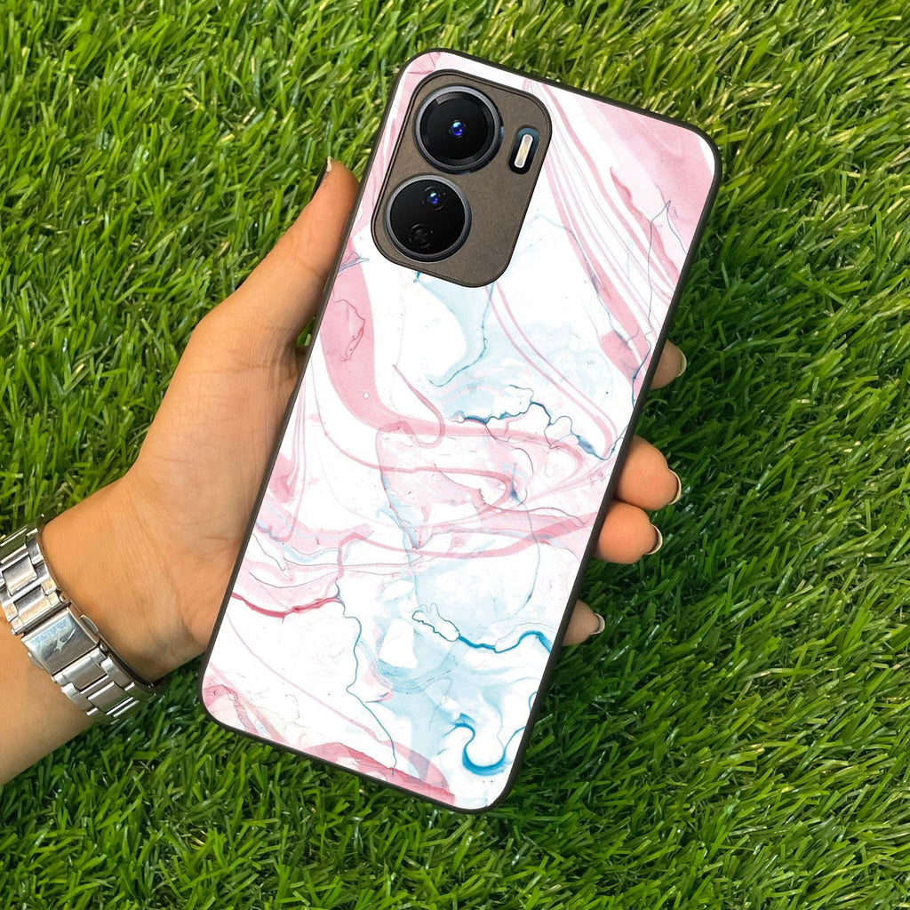 Fashion Marble Texture Glossy Metal Case Cover For Vivo - ShopOnCliQ