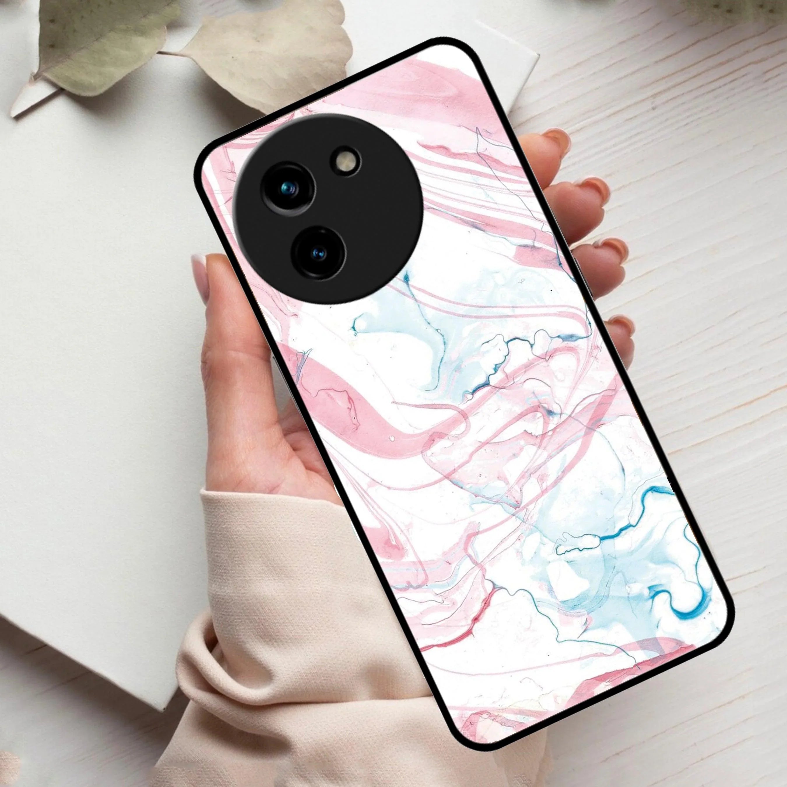 Fashion Marble Texture Glossy Metal Case Cover For Vivo - ShopOnCliQ
