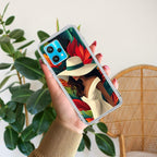 Fashionable Girl Hat Style Tropical Elegance Transparent Silicone Case For Realme 9 Pro 5G