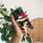 Fashionable Girl Hat Style Tropical Elegance Anti Yellow Case For Samsung Galaxy S22 Ultra 5G