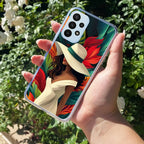Fashionable Girl Hat Style Tropical Elegance Anti Yellow Case For Samsung Galaxy M32 5G