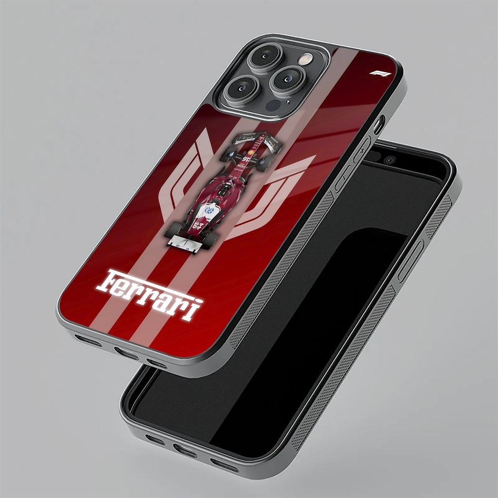 Ferrari Racing Legacy Glass Case For Vivo Y33S