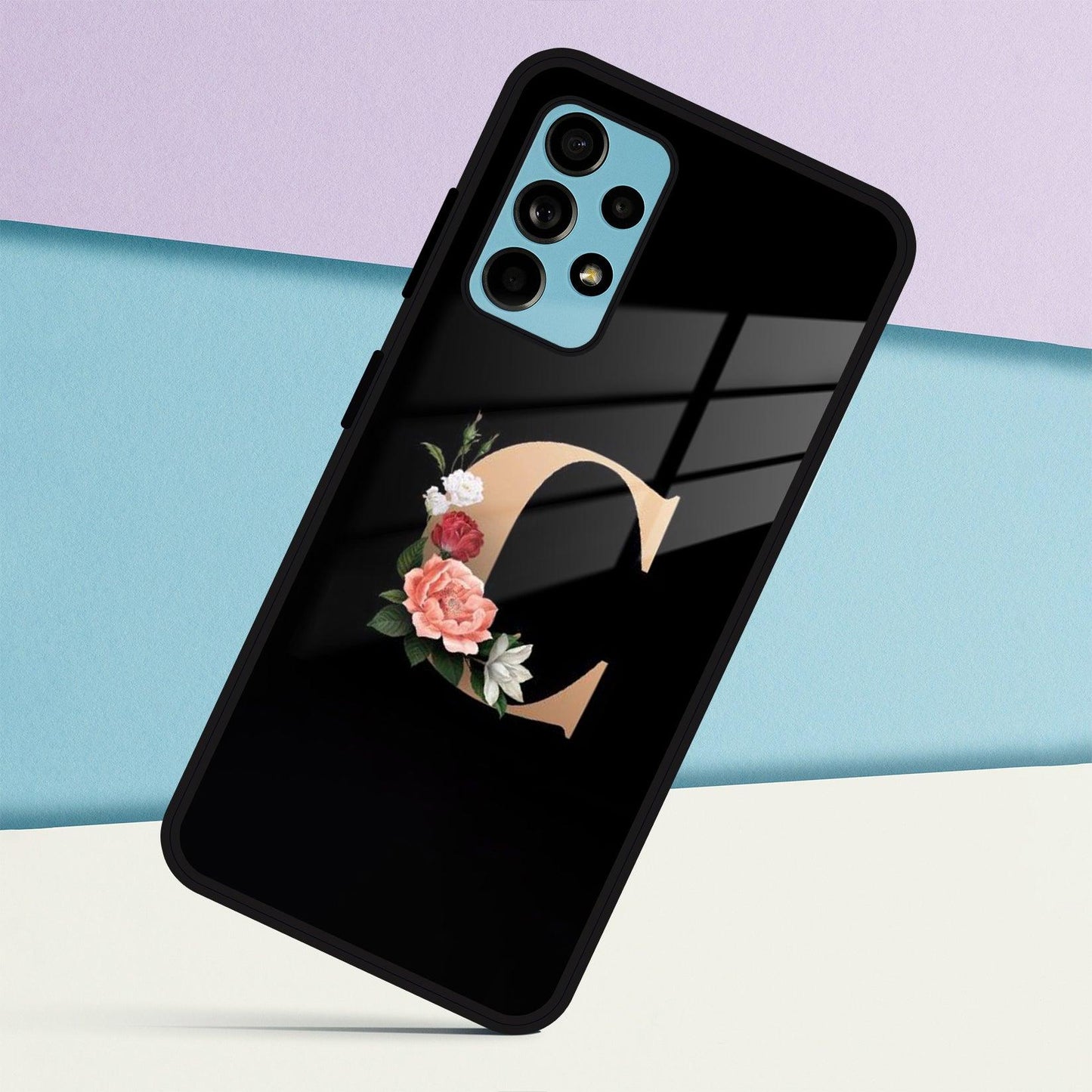 Floral Alphabet Glass Phone Case ShopOnCliQ