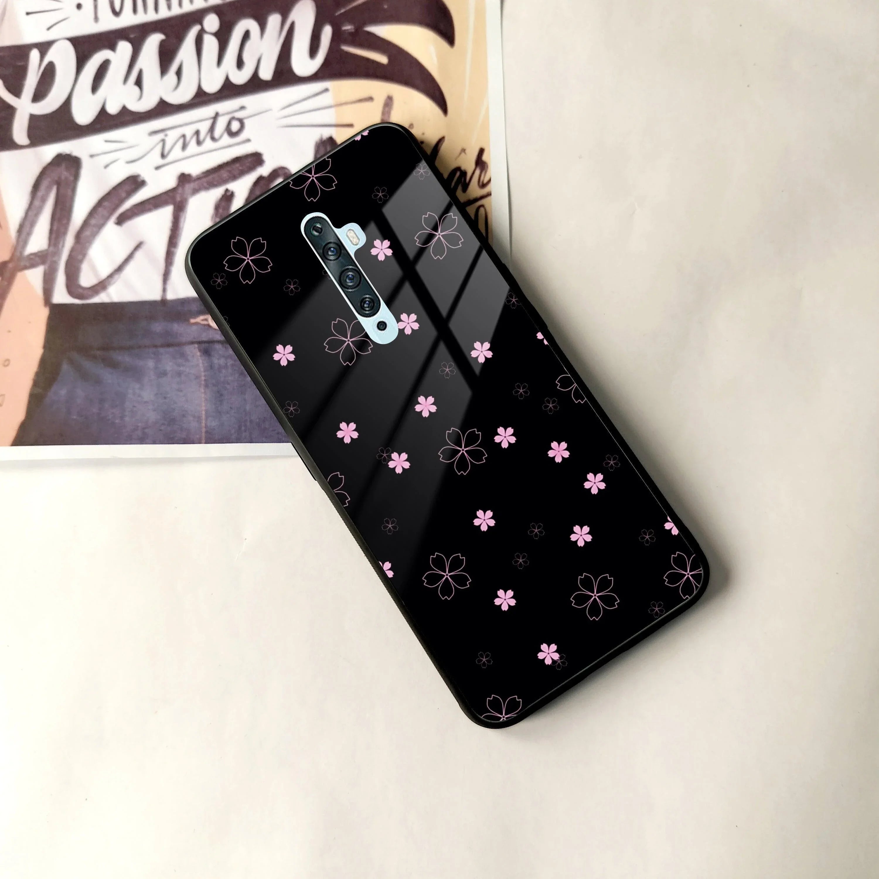 Floral Night Glass Case Cover For Oppo - ShopOnCliQ
