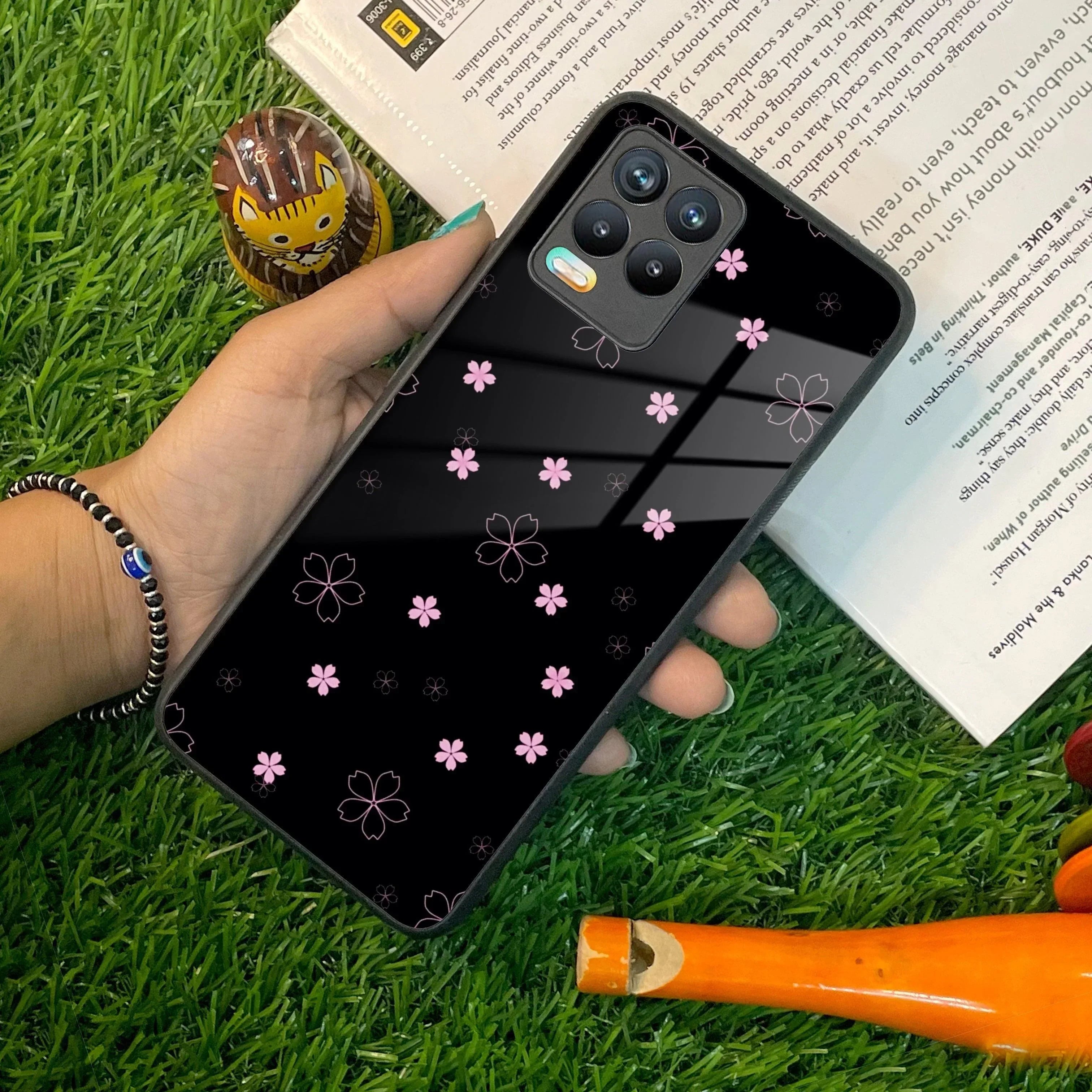 Floral Night Glass Case Cover For Realme/Narzo - ShopOnCliQ