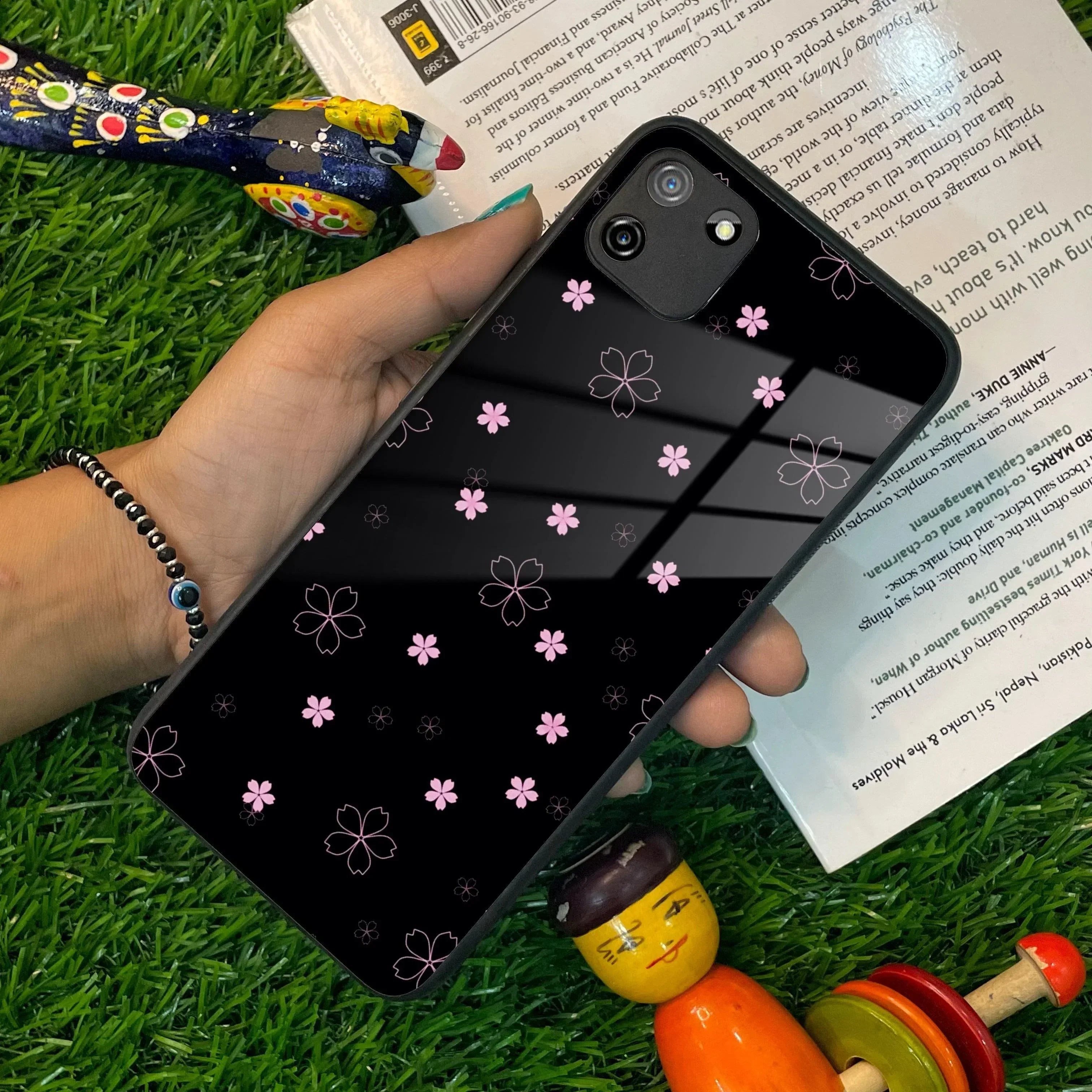 Floral Night Glass Case Cover For Realme/Narzo - ShopOnCliQ