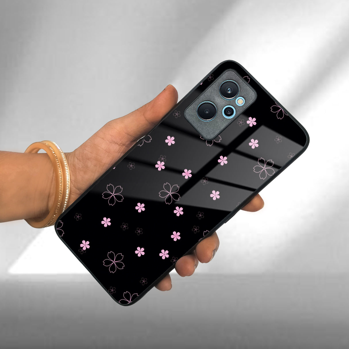 Floral Night Glass Case Cover For Realme/Narzo ShopOnCliQ