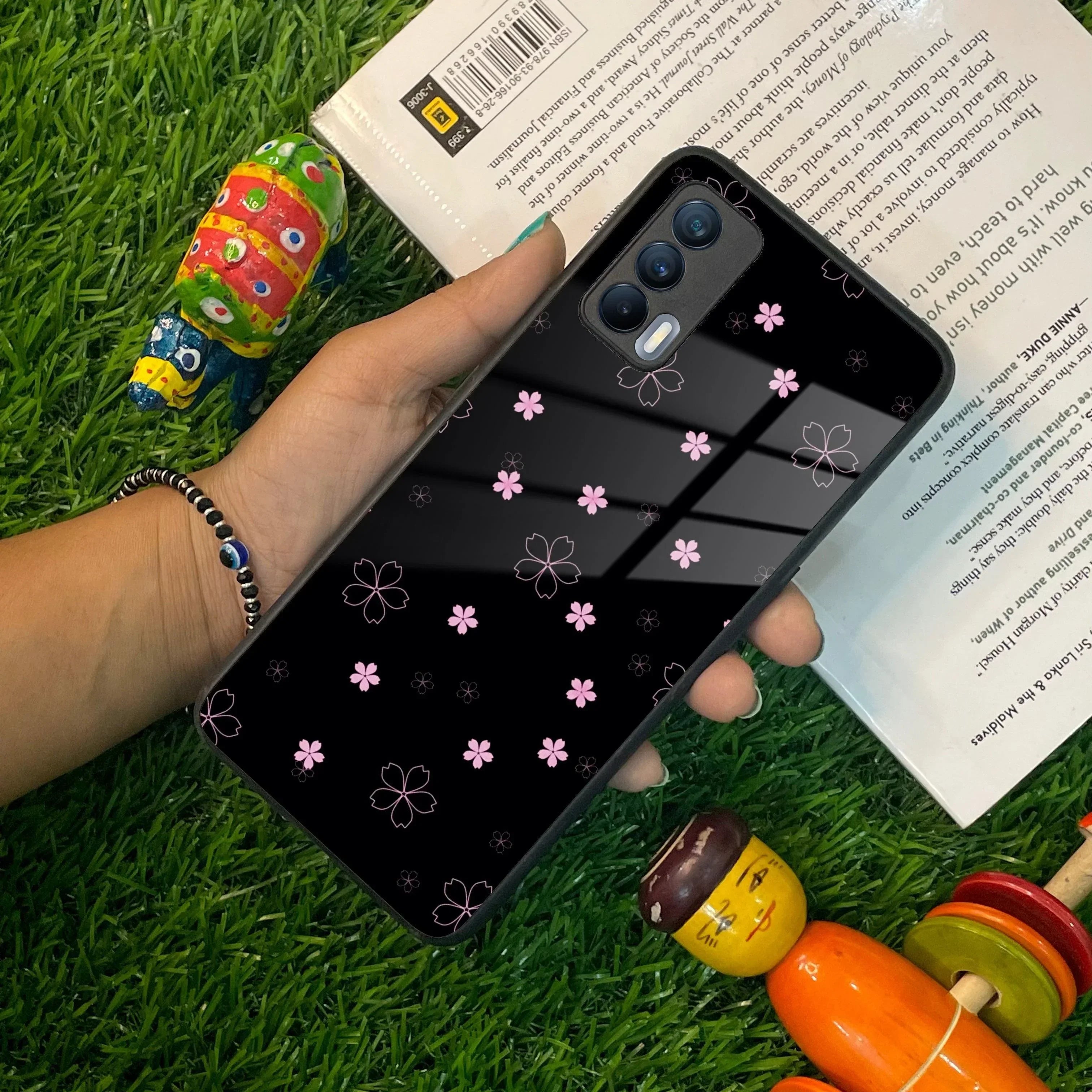 Floral Night Glass Case Cover For Realme/Narzo - ShopOnCliQ