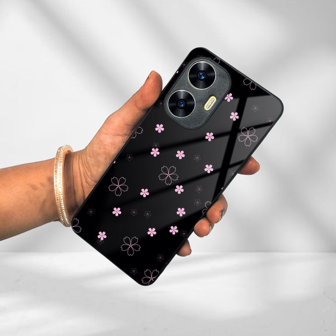 Floral Night Glass Case Cover For Realme/Narzo ShopOnCliQ