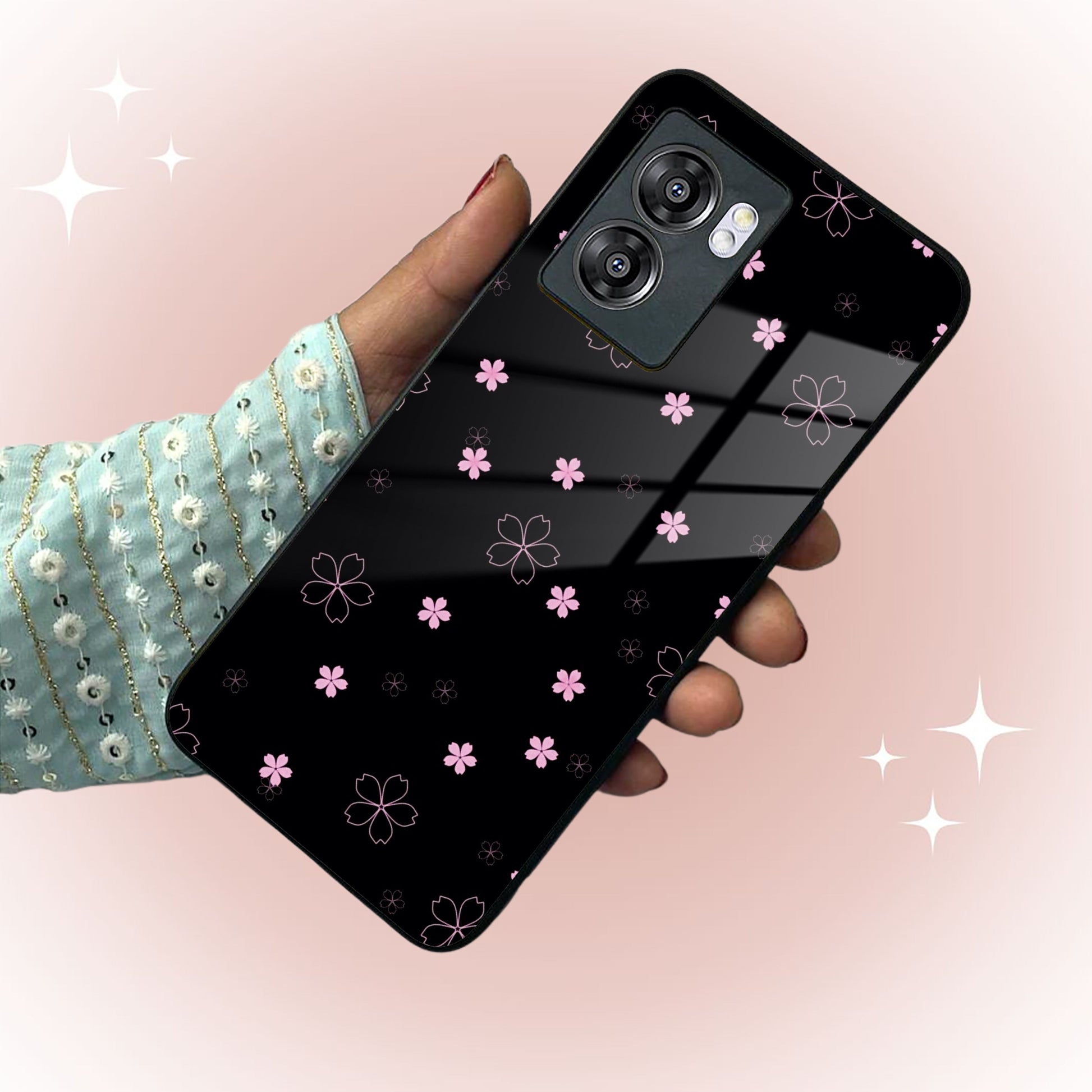 Floral Night Glass Case Cover For Realme/Narzo ShopOnCliQ