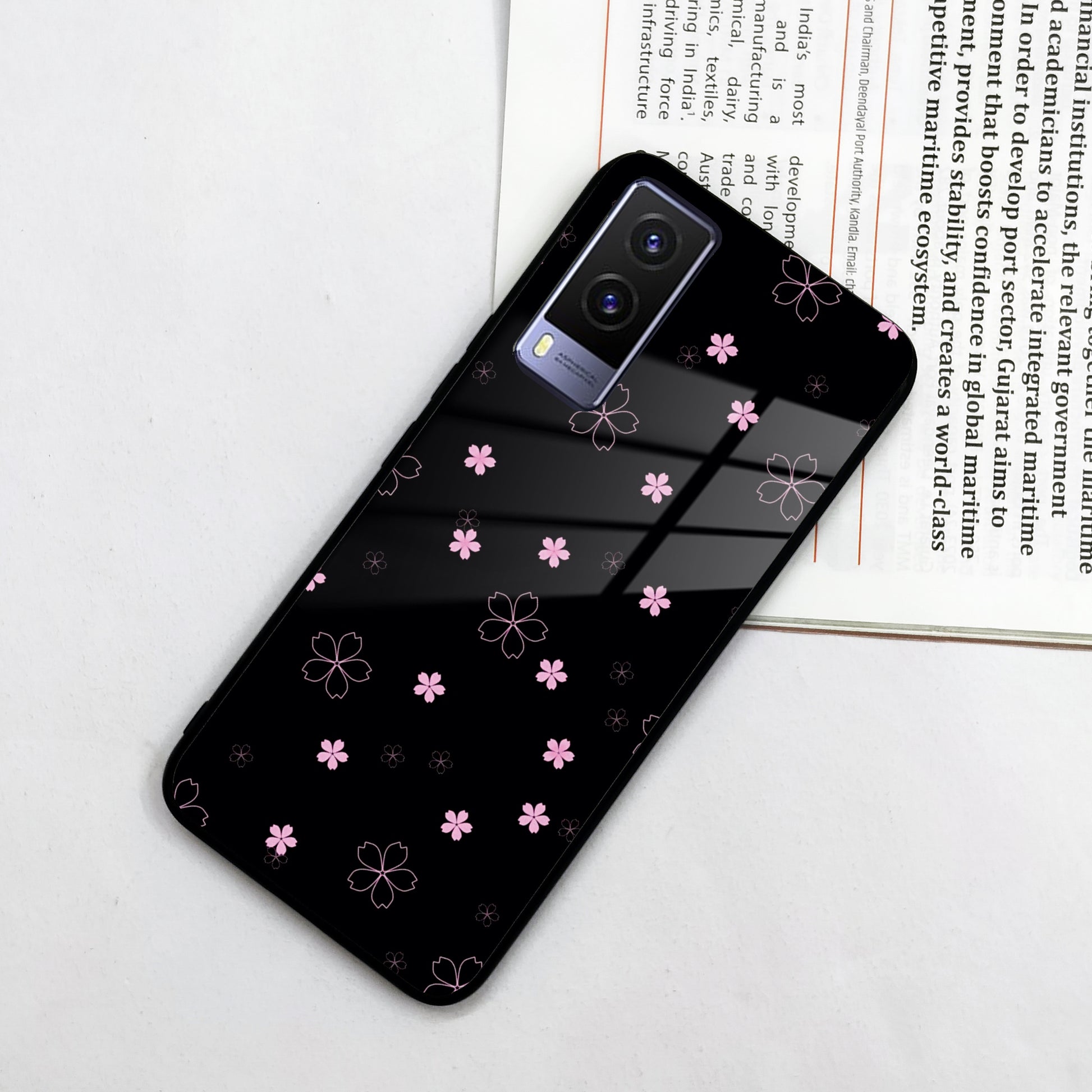 Floral Night Glass Case Cover For Vivo ShopOnCliQ