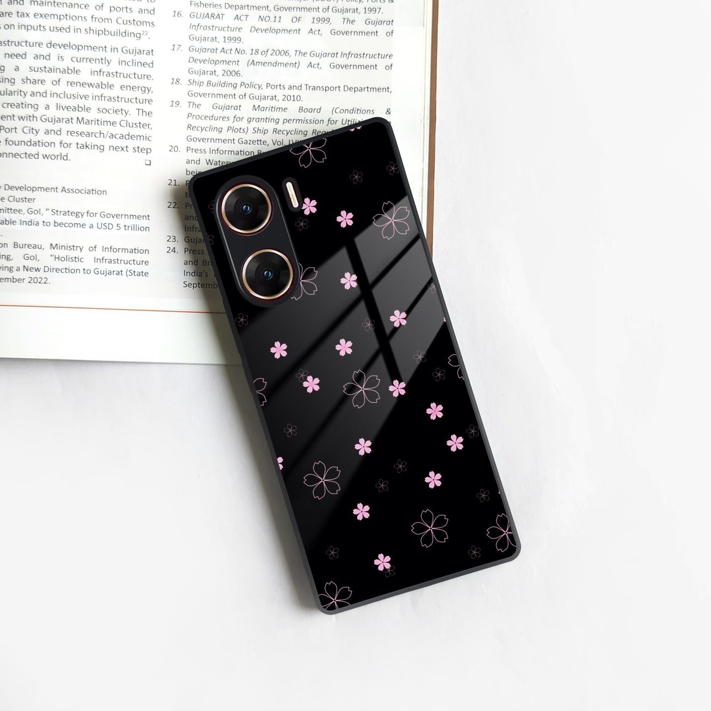 Floral Night Glass Case Cover For Vivo ShopOnCliQ