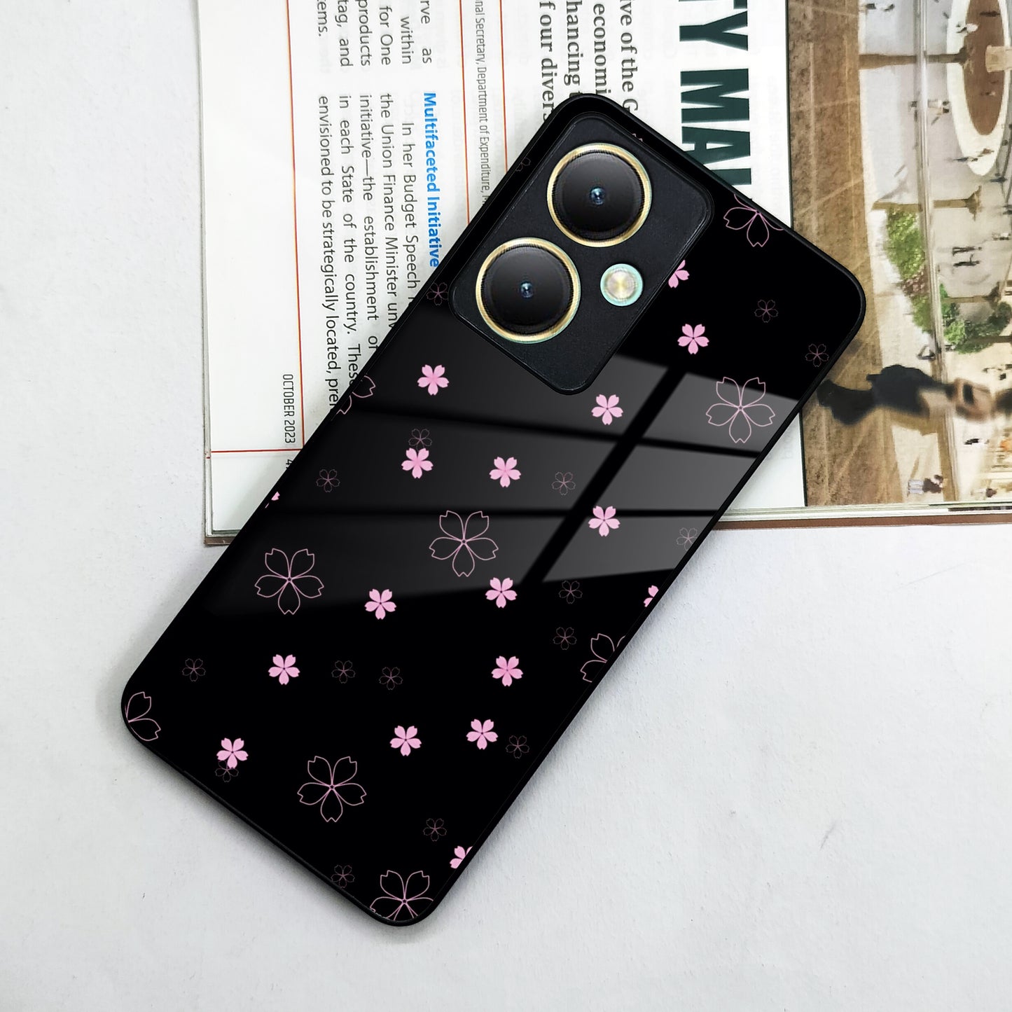 Floral Night Glass Case Cover For Vivo ShopOnCliQ