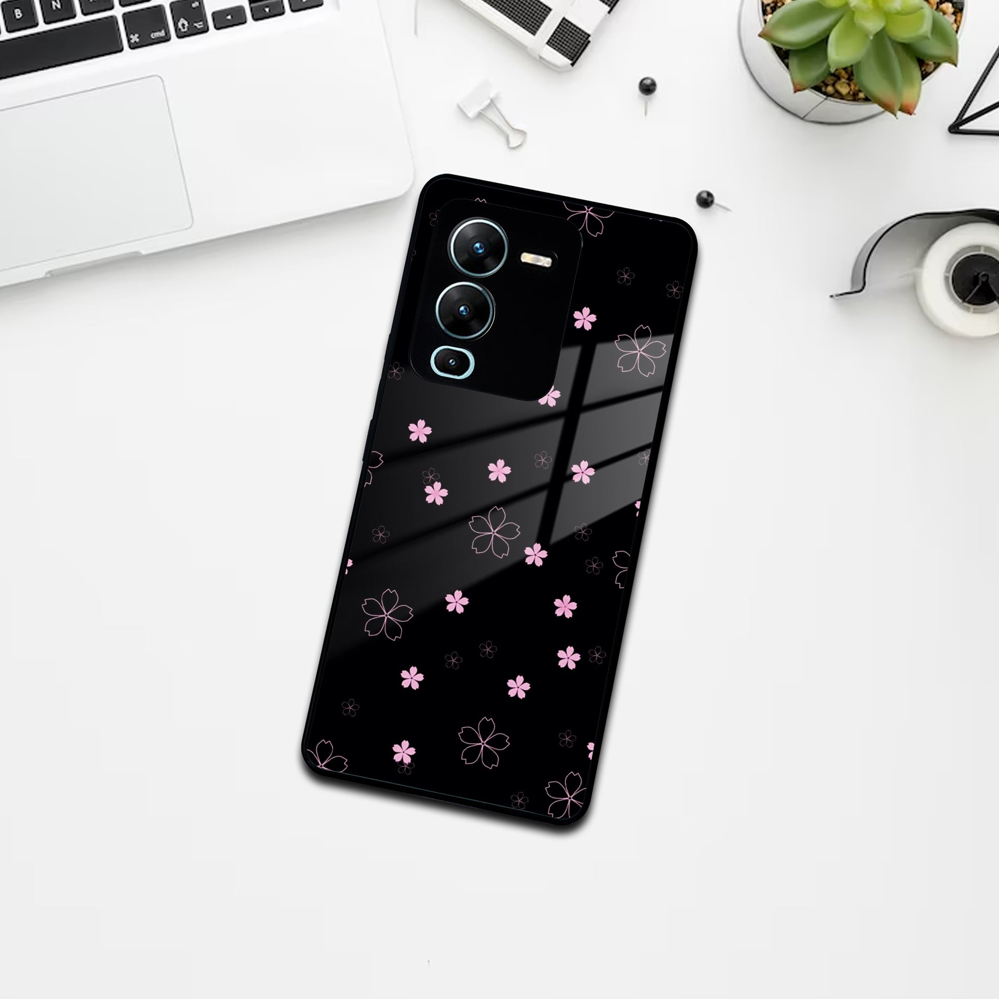 Floral Night Glass Case Cover For Vivo ShopOnCliQ