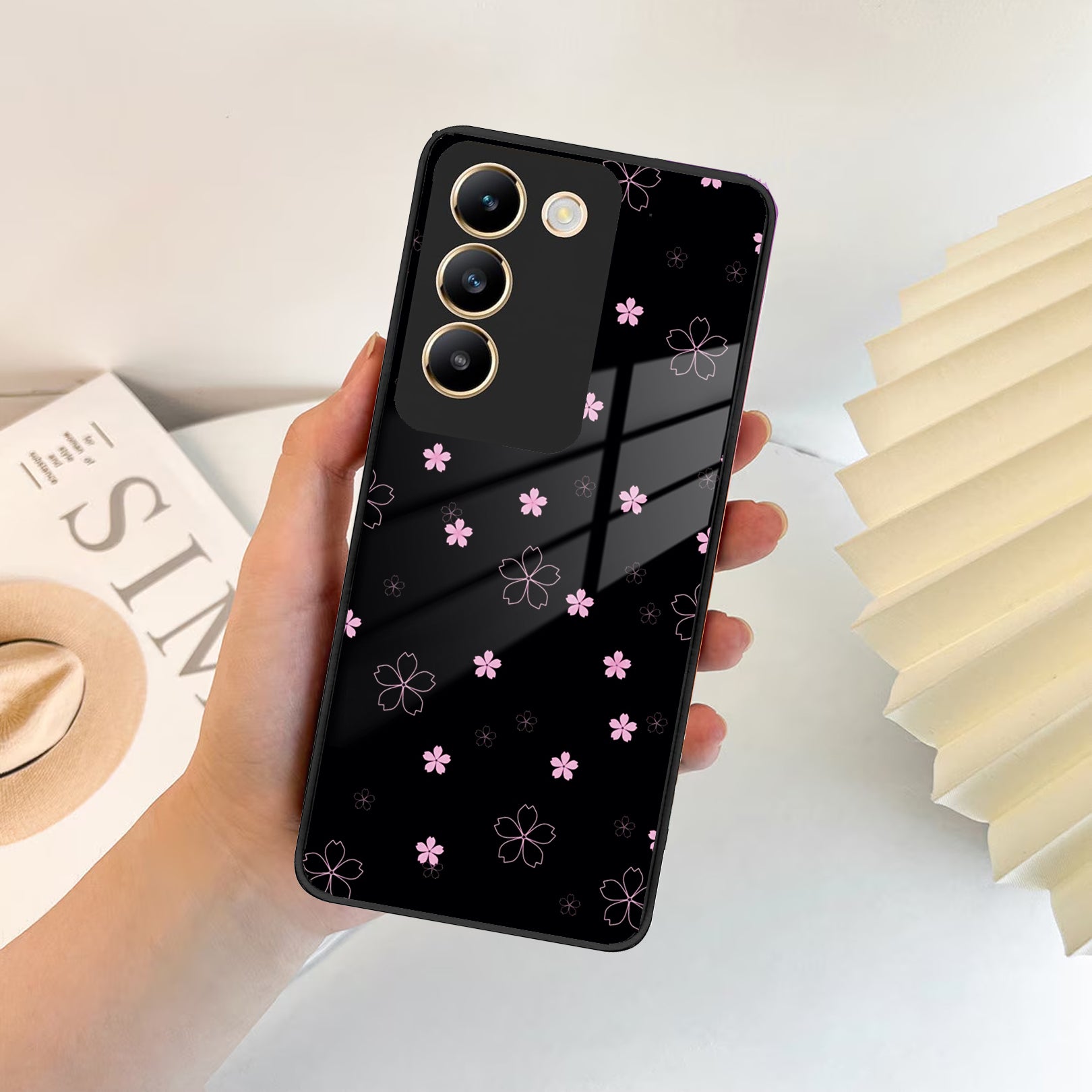 Floral Night Glass Case Cover For Vivo ShopOnCliQ