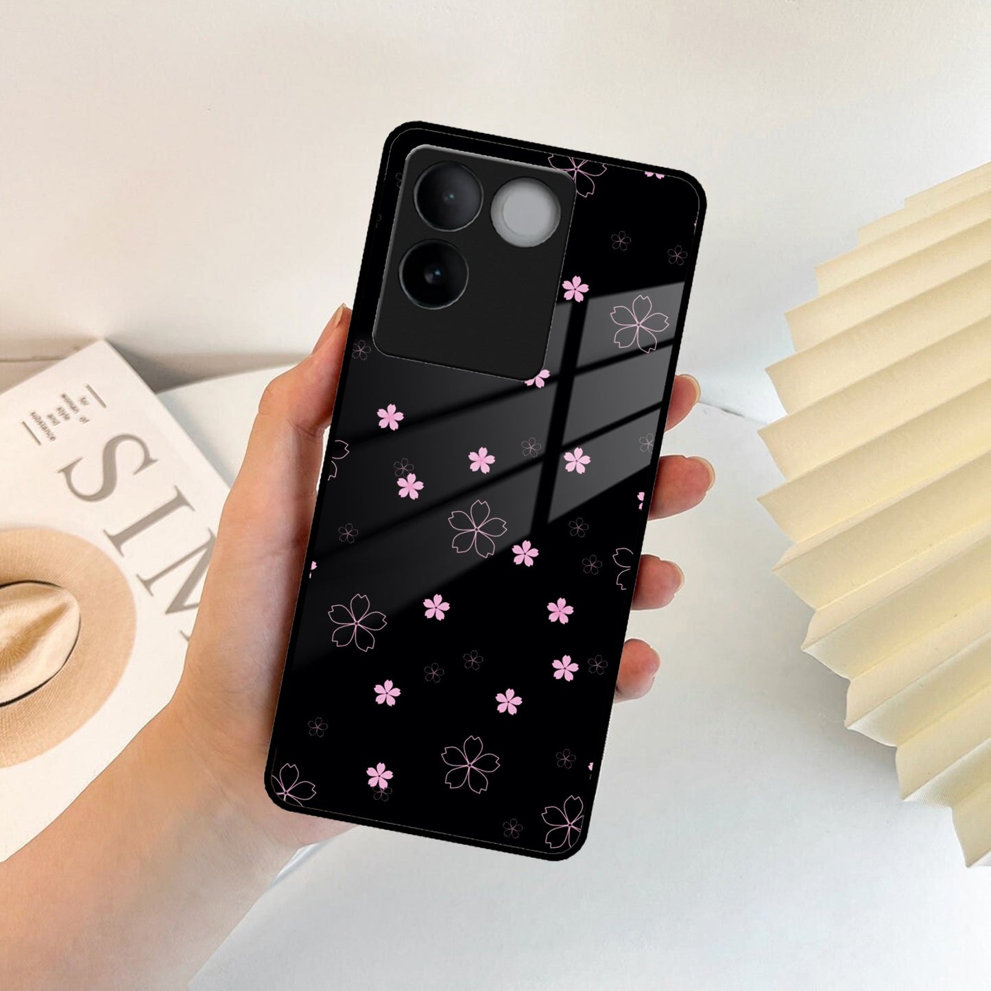 Floral Night Glass Case Cover For Vivo ShopOnCliQ